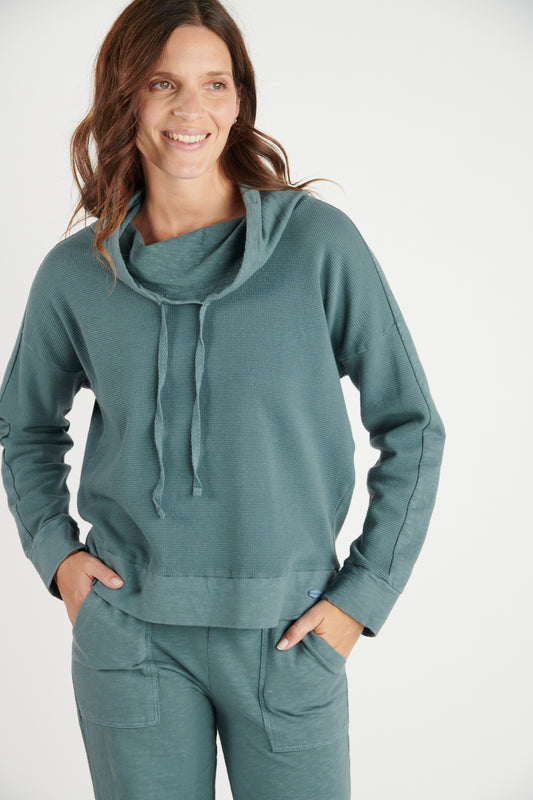 SWEAT COTON ORGANIQUE DERIN BLEU CENDRE