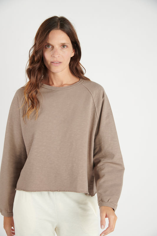 SWEAT COTON ORGANIQUE DORIAN TAUPE
