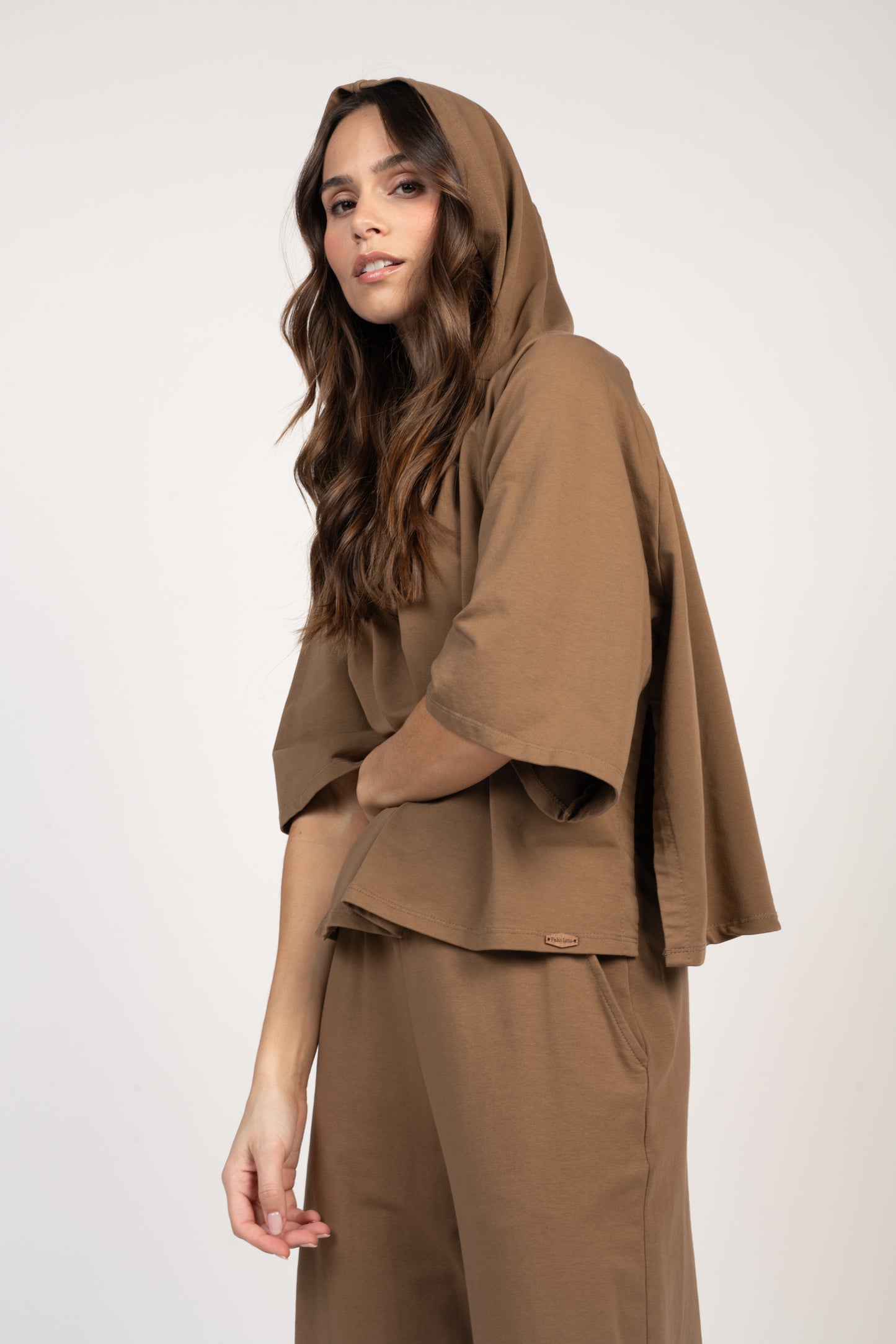 SWEAT À CAPUCHE ÉNORA MARRON