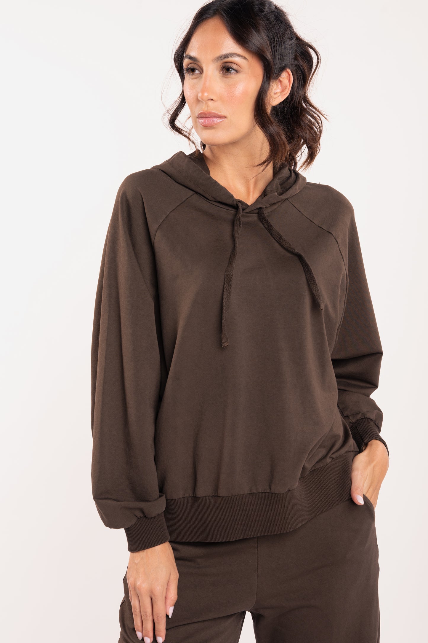 Sweat oversize marron