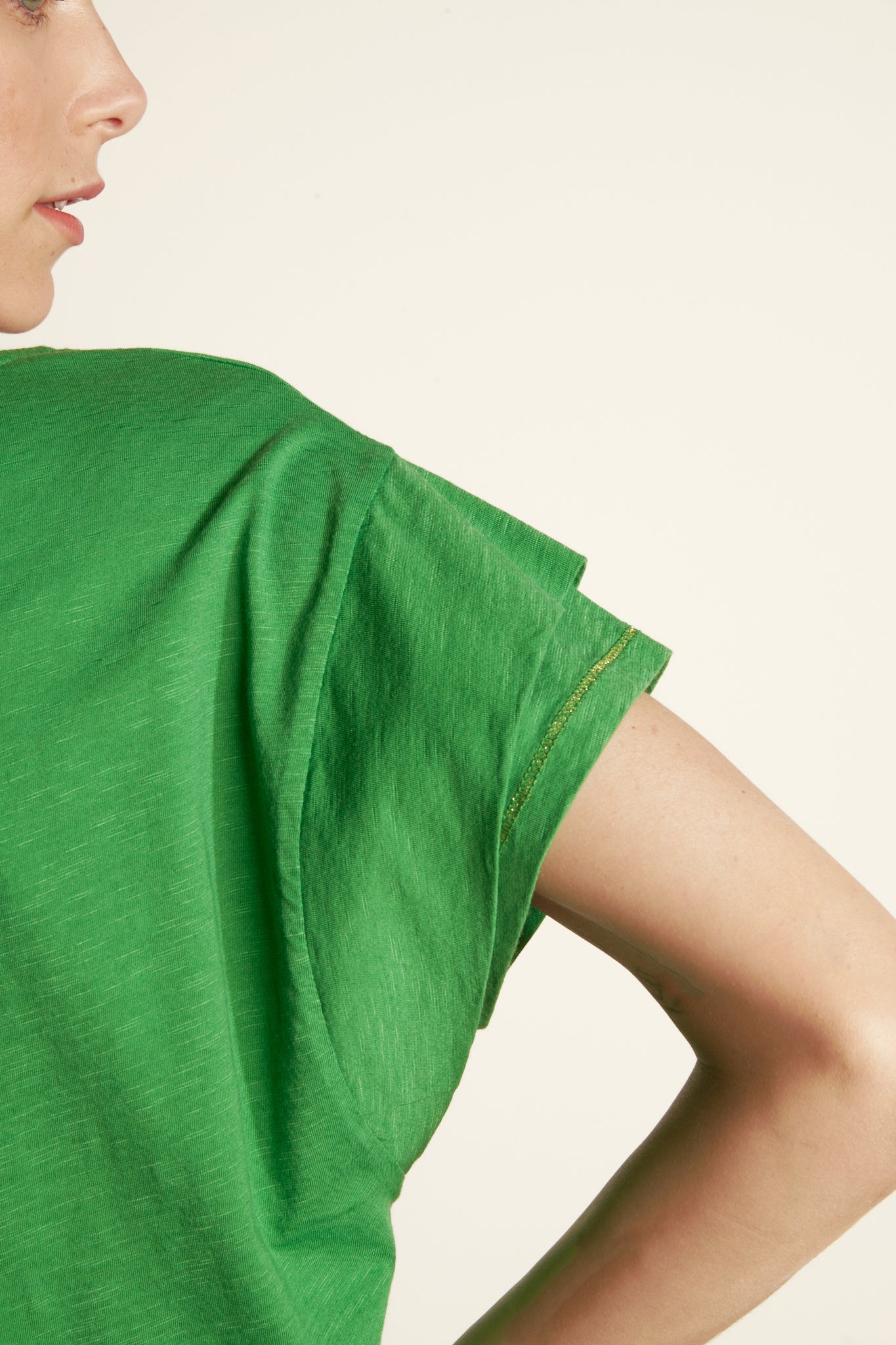 DOUBLE SLEEVED TOP ADRIEN GREEN