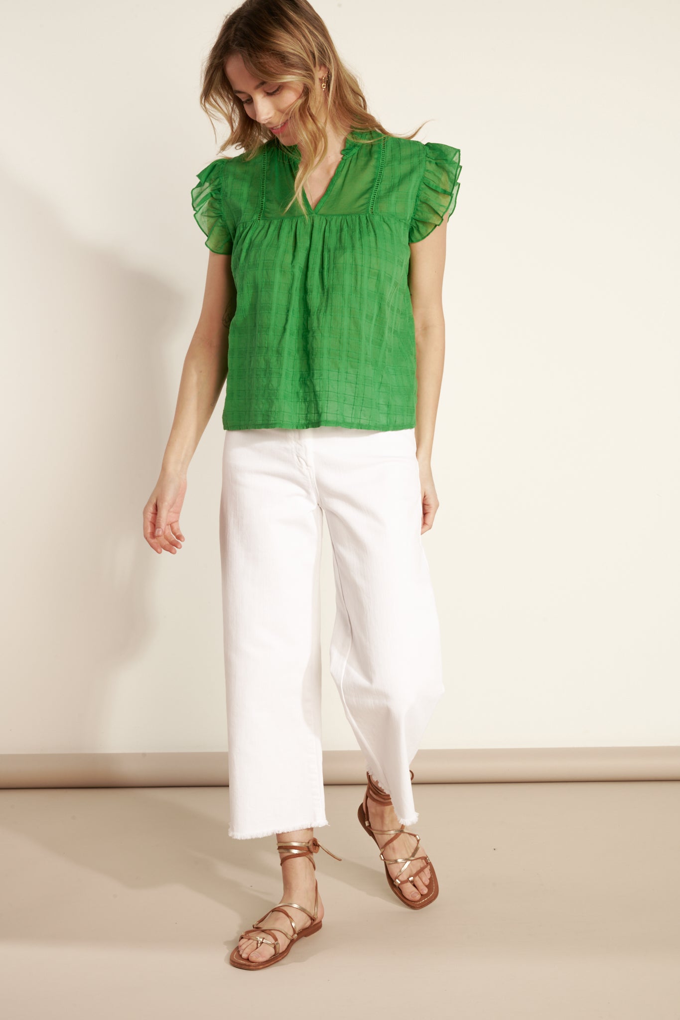 ALEC GREEN COTTON VOILE TOP