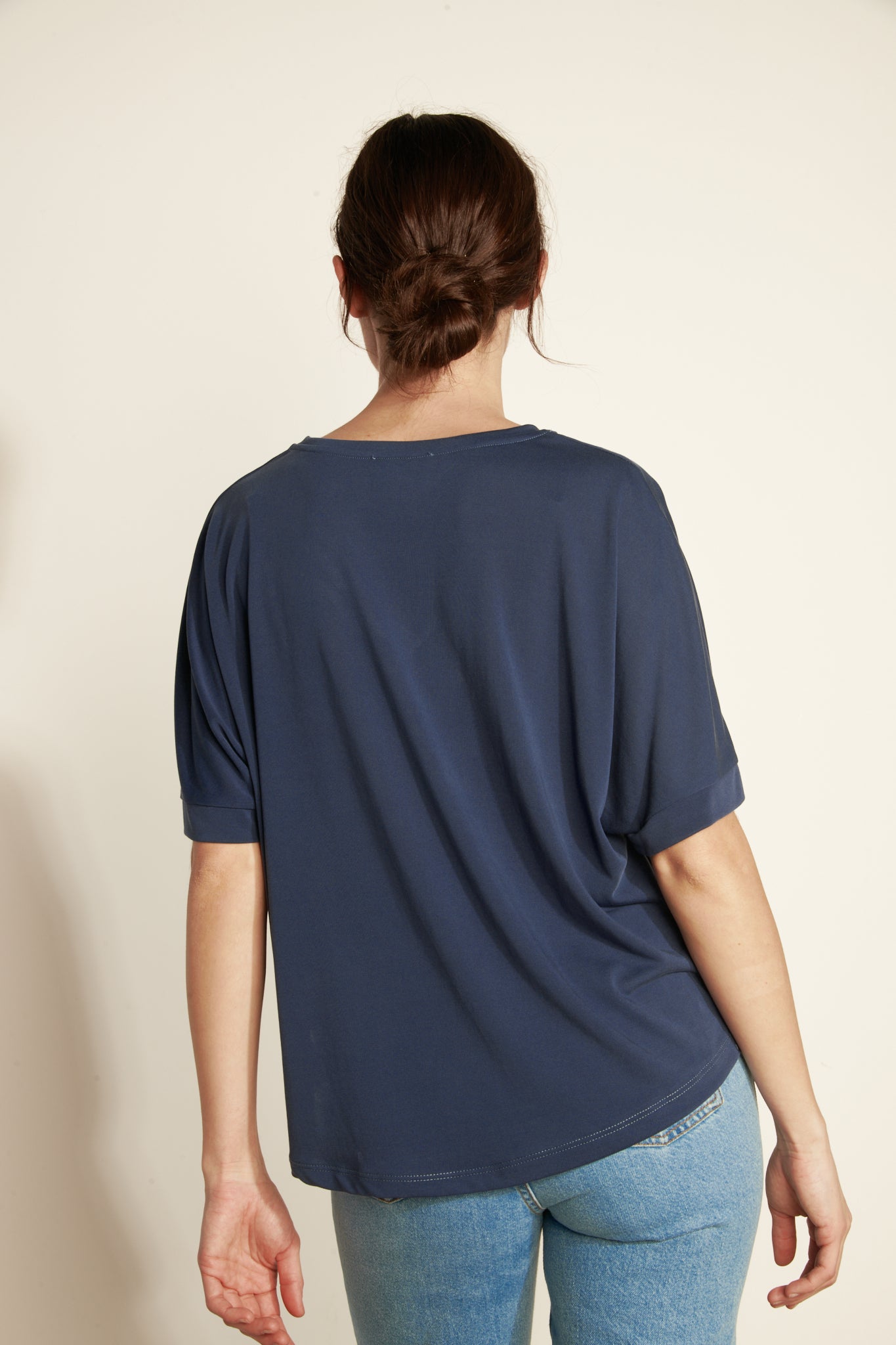 ARIEL NAVY LOOSE TOP