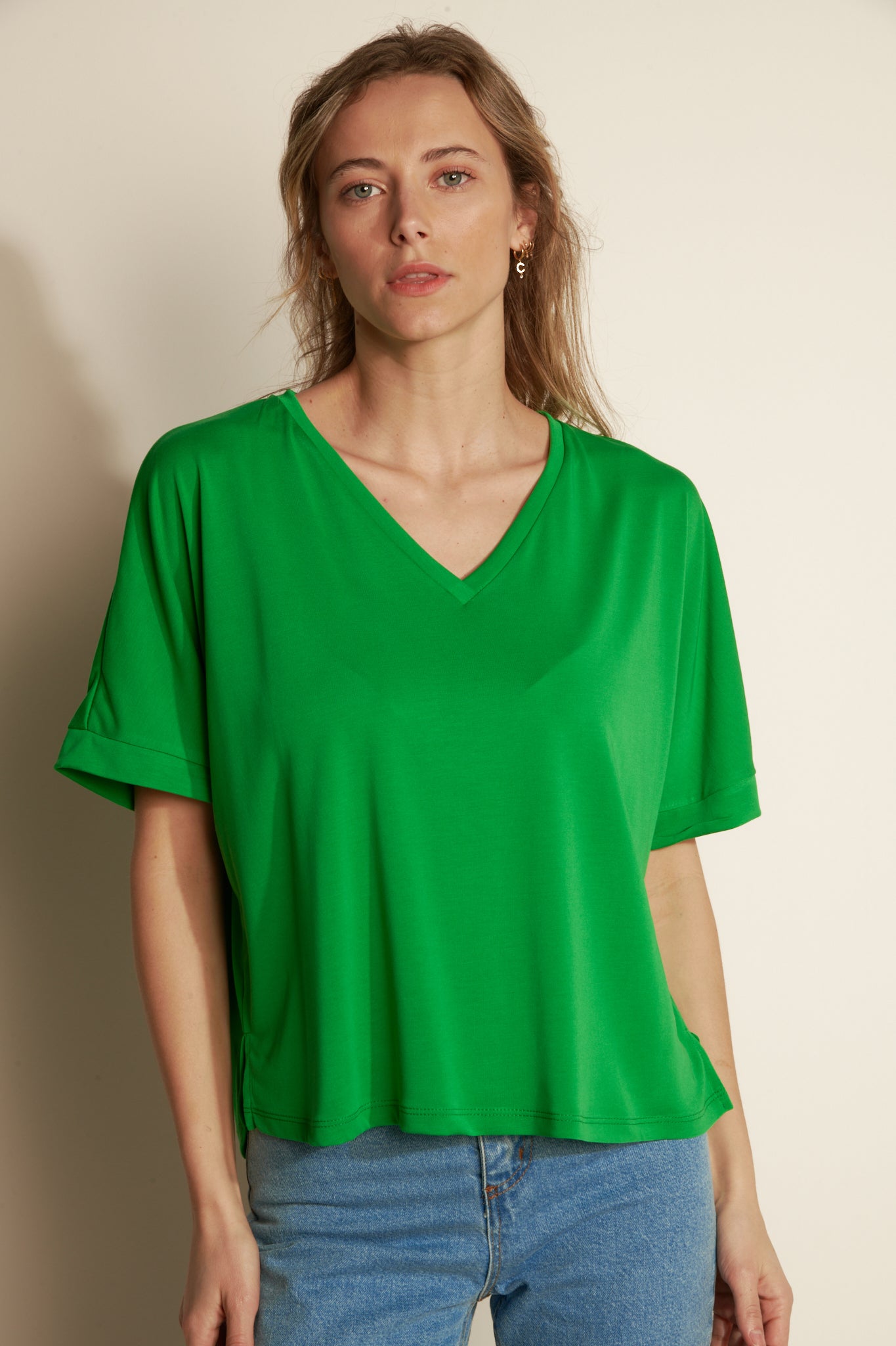 GREEN ARIEL LOOSE TOP