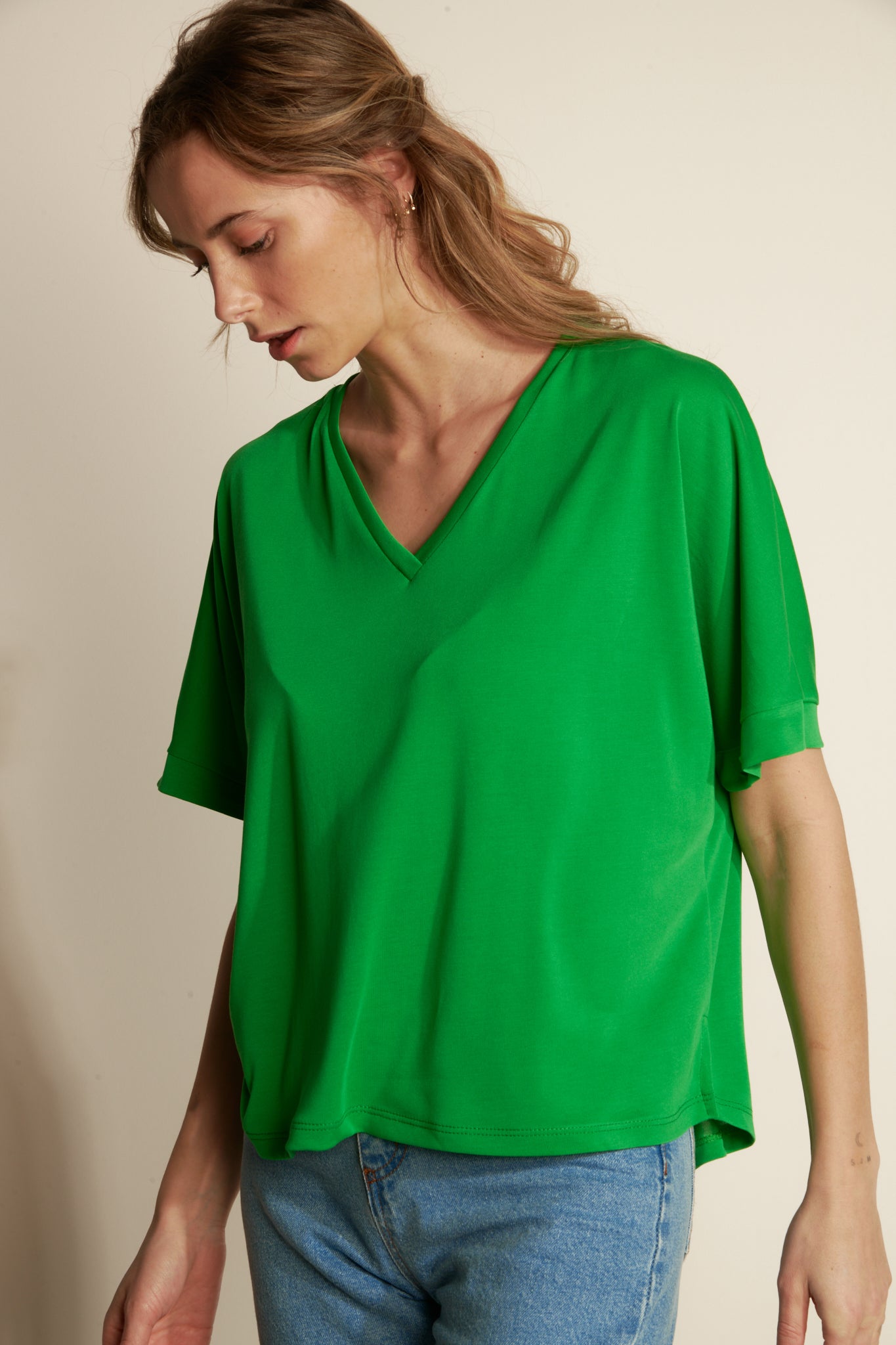 GREEN ARIEL LOOSE TOP