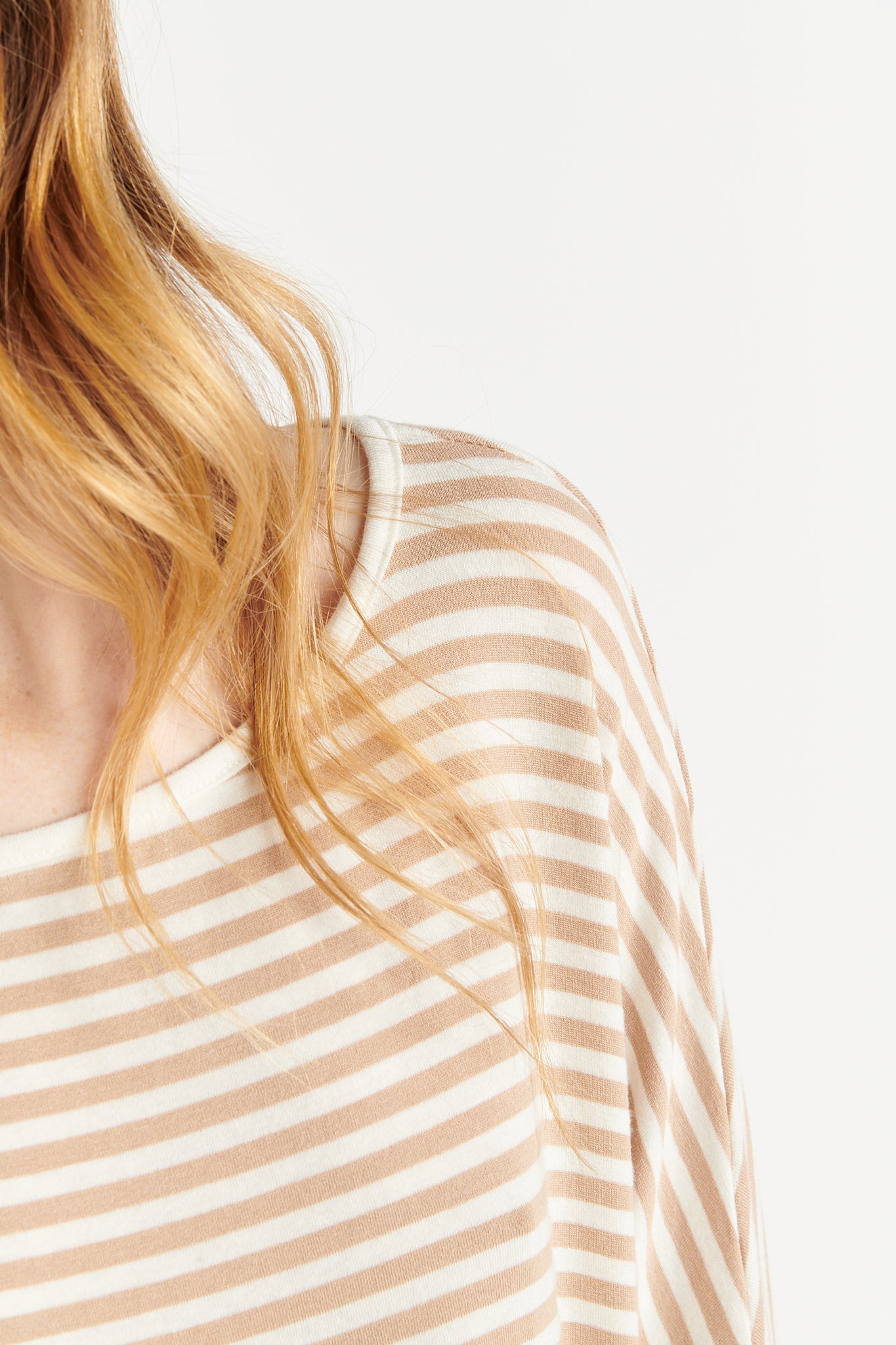 TOP AMPLE RAYURES BEIGES BODHAN