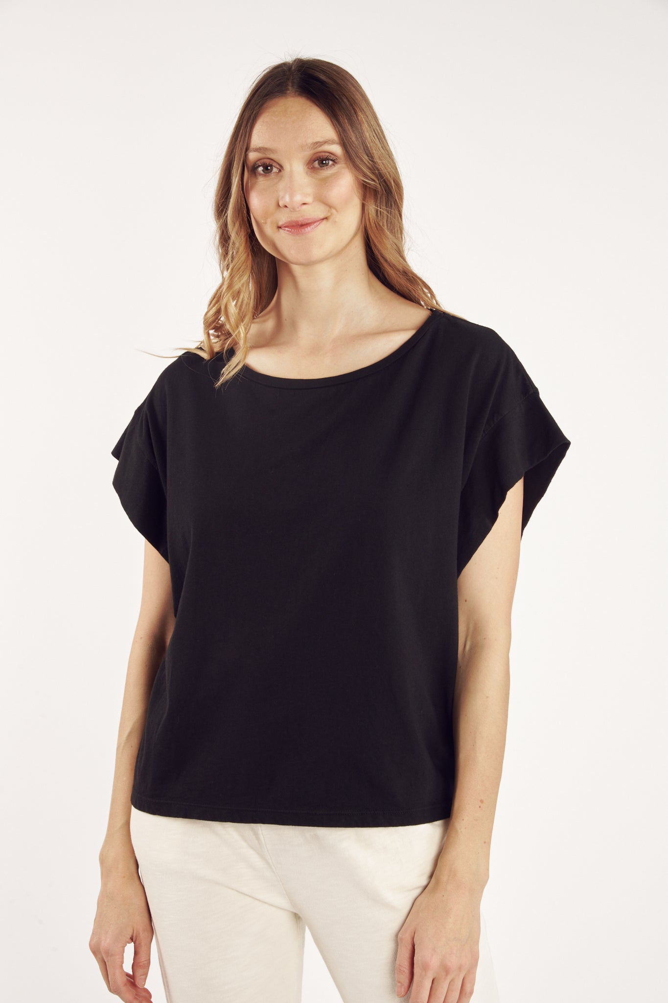 TOP COTON ORGANIQUE CARINA NOIR