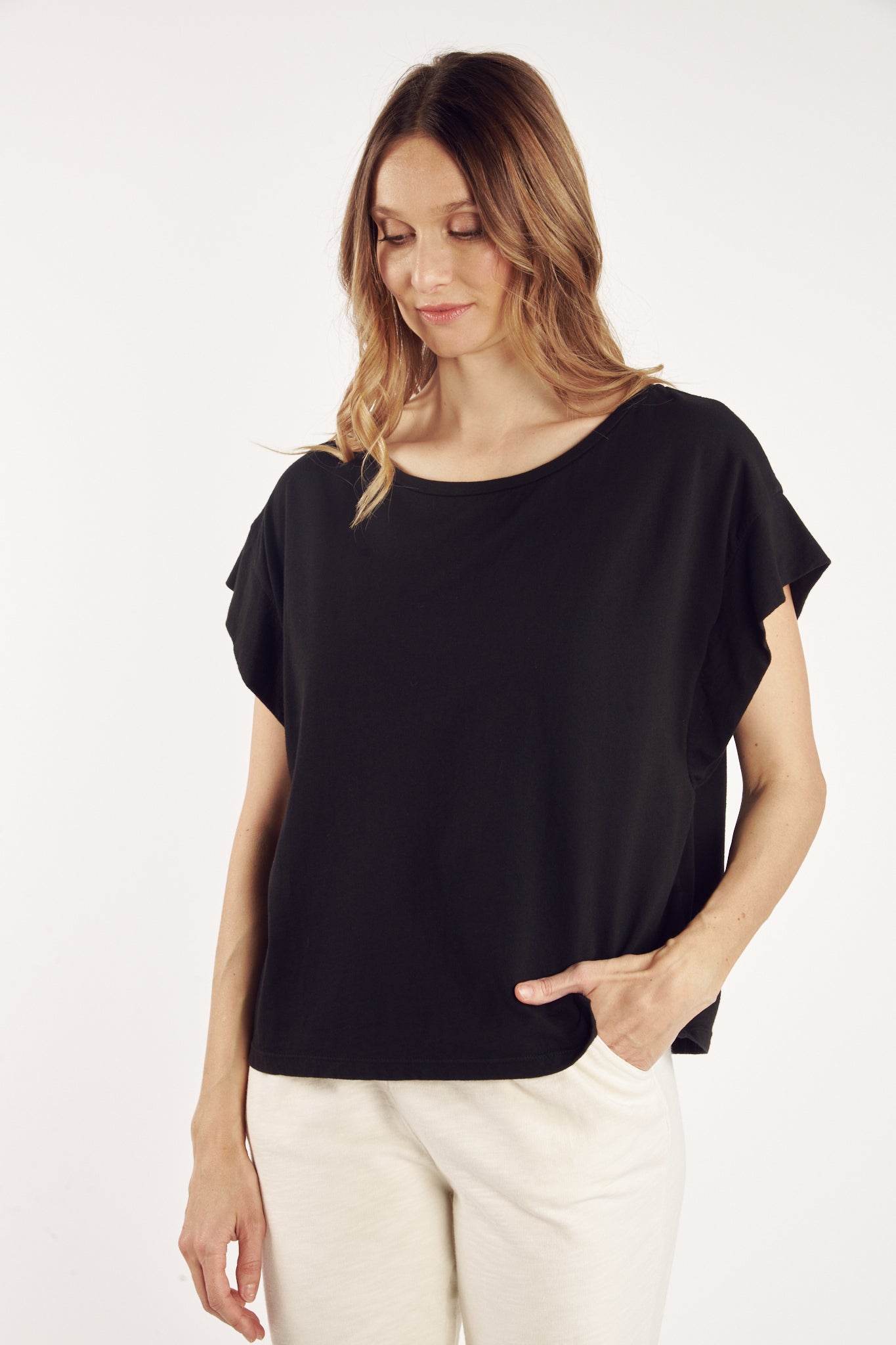 TOP COTON ORGANIQUE CARINA NOIR