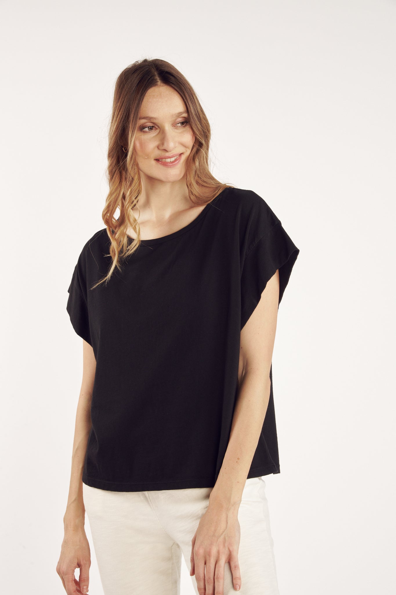 TOP COTON ORGANIQUE CARINA NOIR