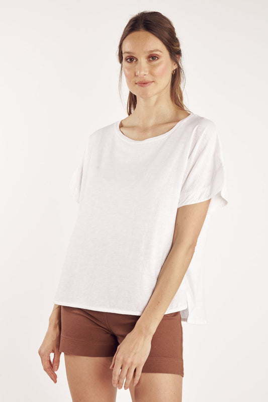 TOP COTON MODAL CYRILÈNE BLANC