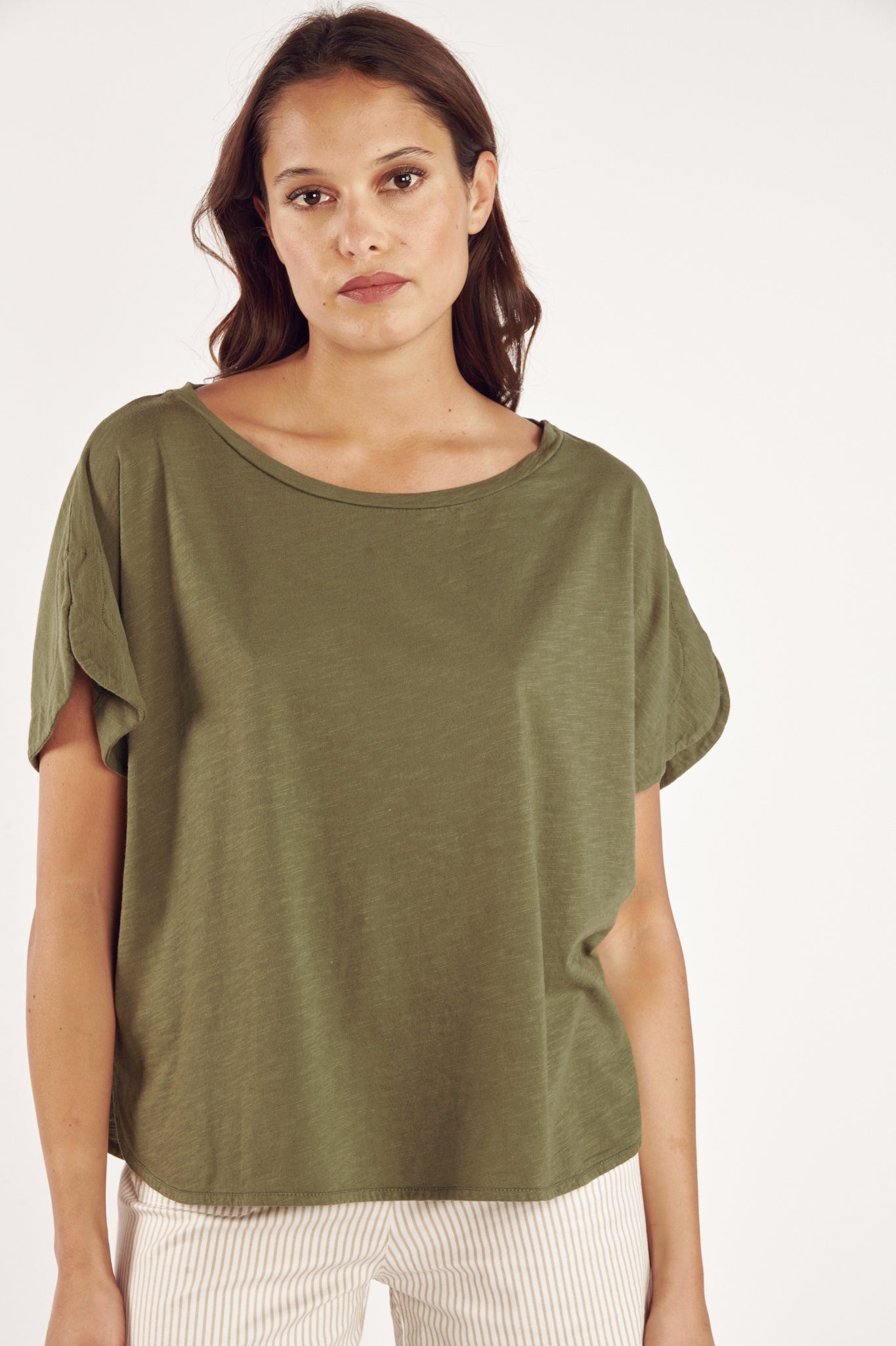 TOP COTON MODAL CYRILÈNE KAKI