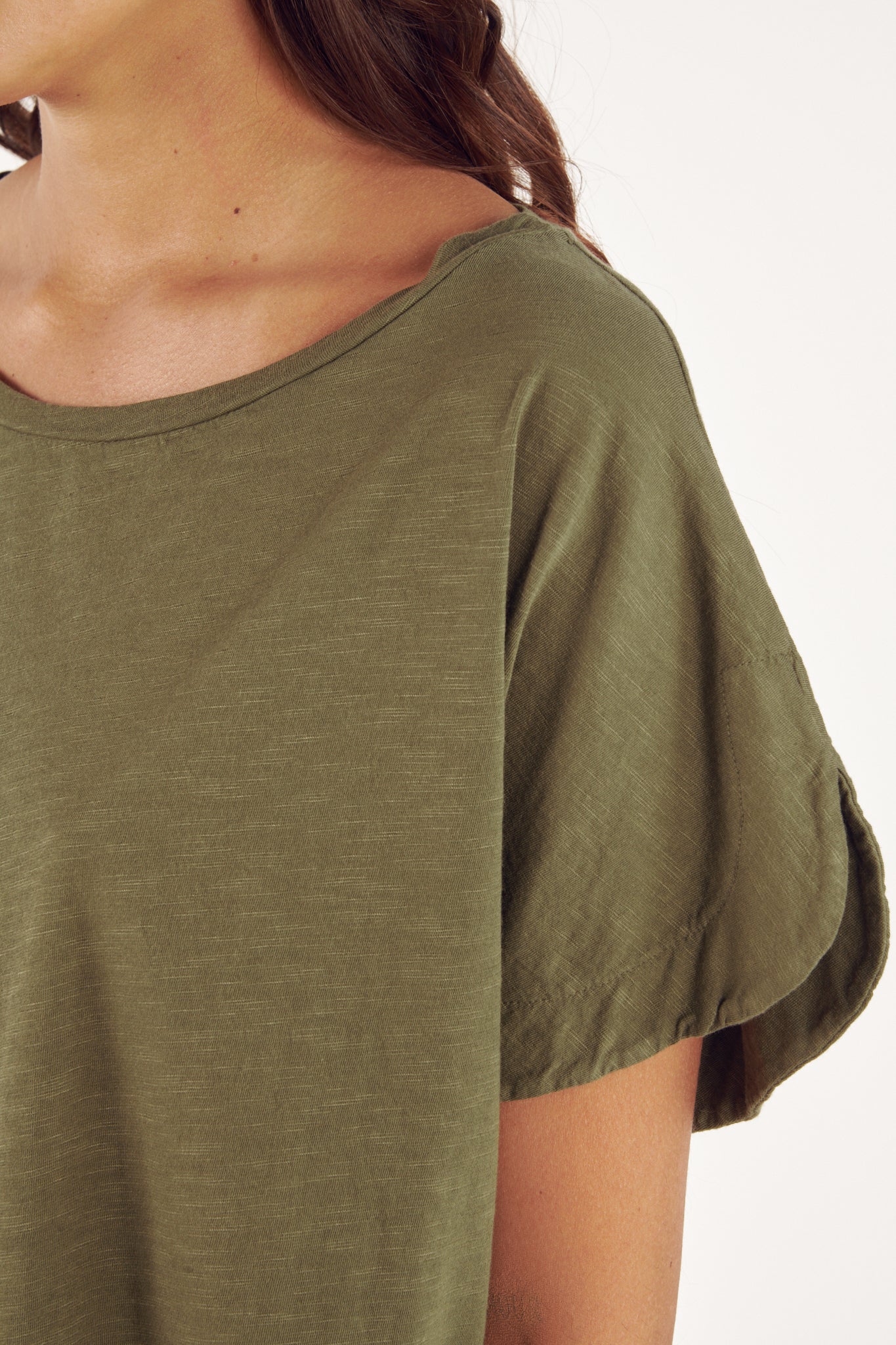 TOP COTON MODAL CYRILÈNE KAKI