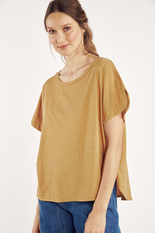 TOP COTON MODAL CYRILÈNE MIEL