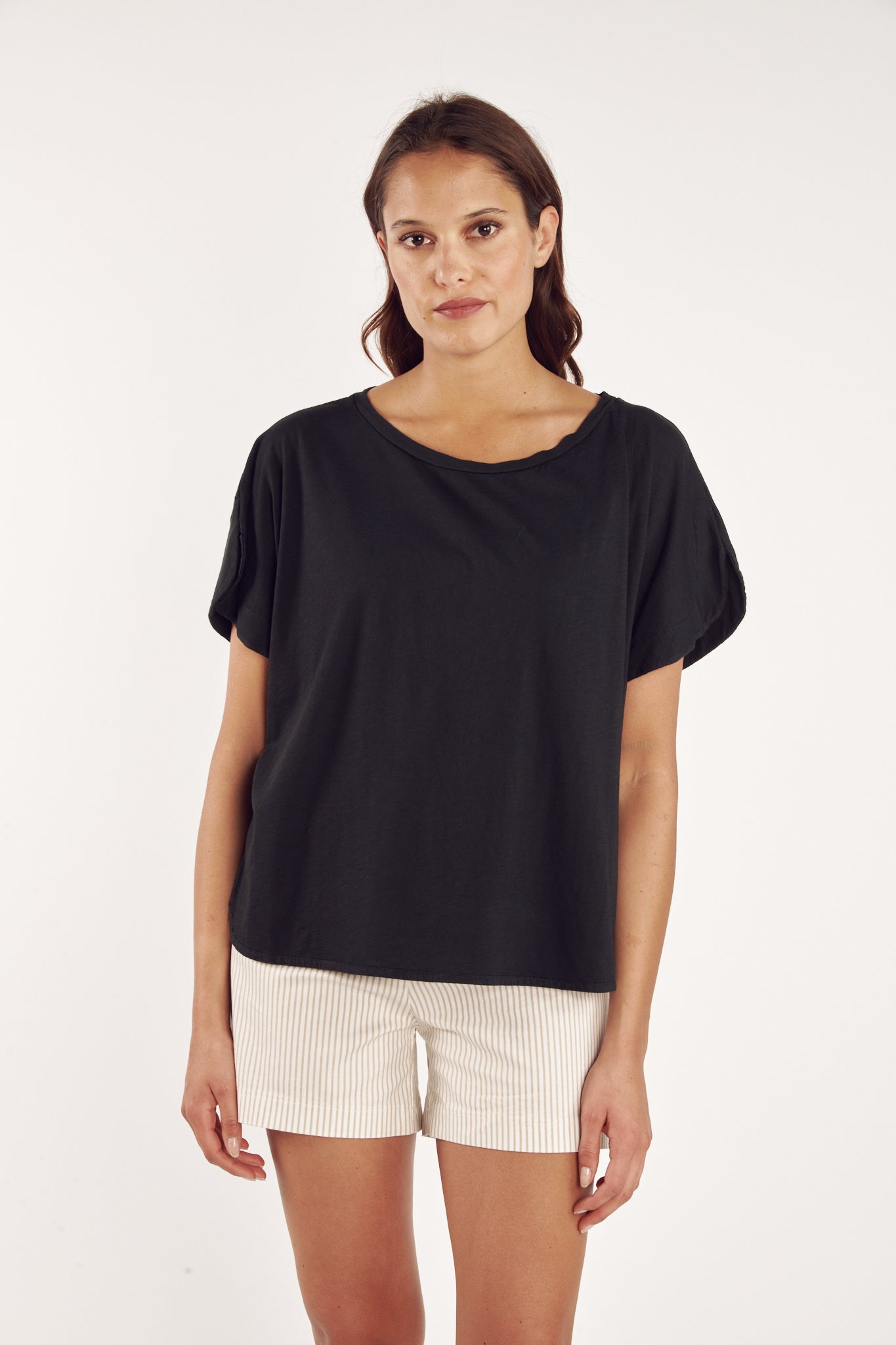 TOP COTON MODAL CYRILÈNE NOIR