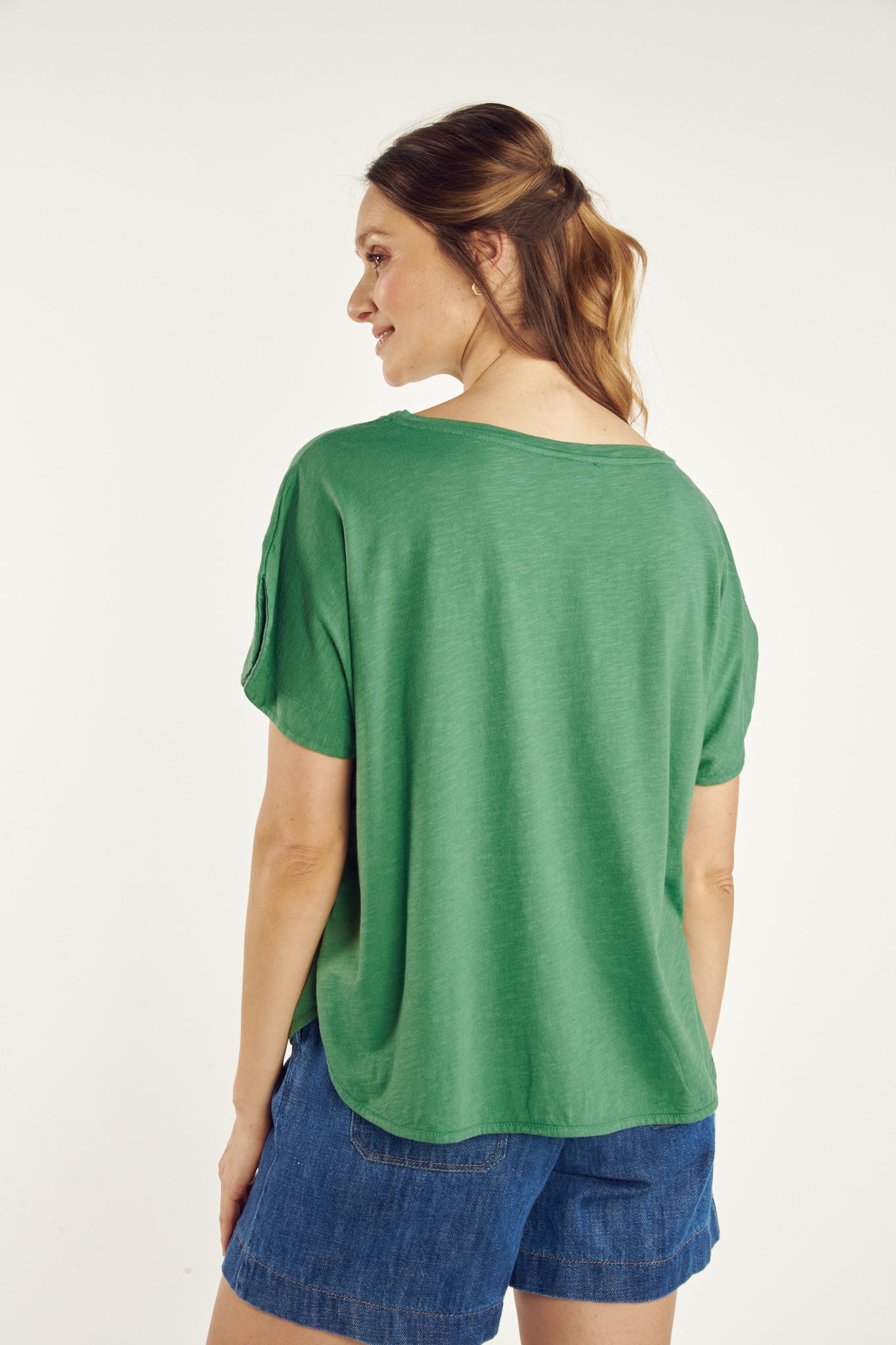 TOP COTON MODAL CYRILÈNE VERT