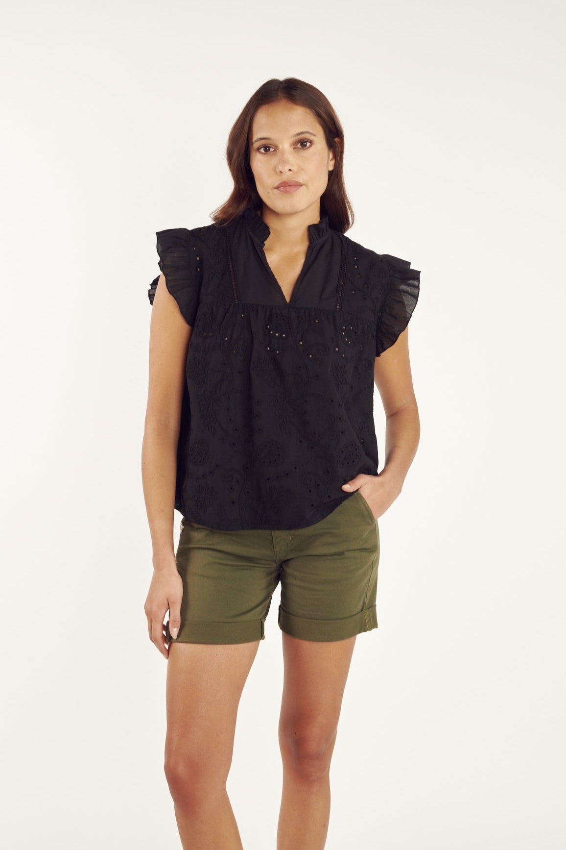 TOP CASSIDY BRODERIE NOIR