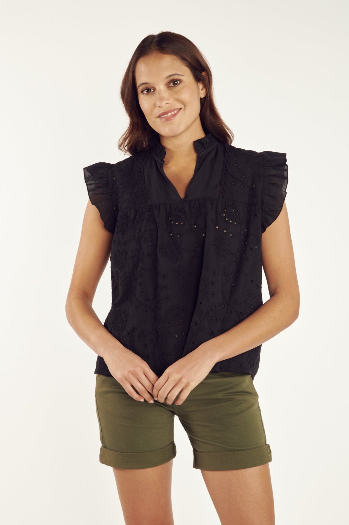 TOP CASSIDY BRODERIE NOIR