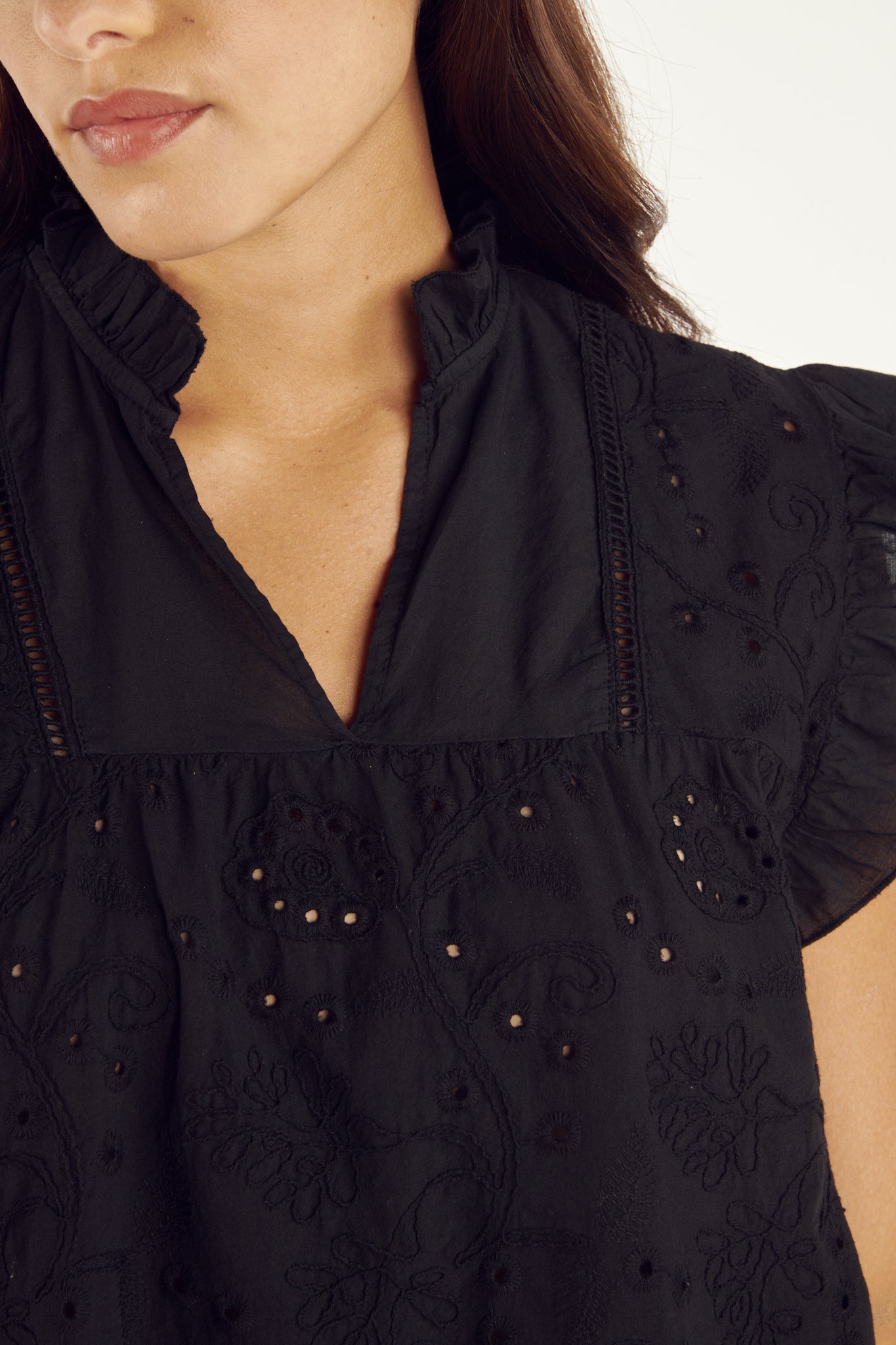 TOP CASSIDY BRODERIE NOIR