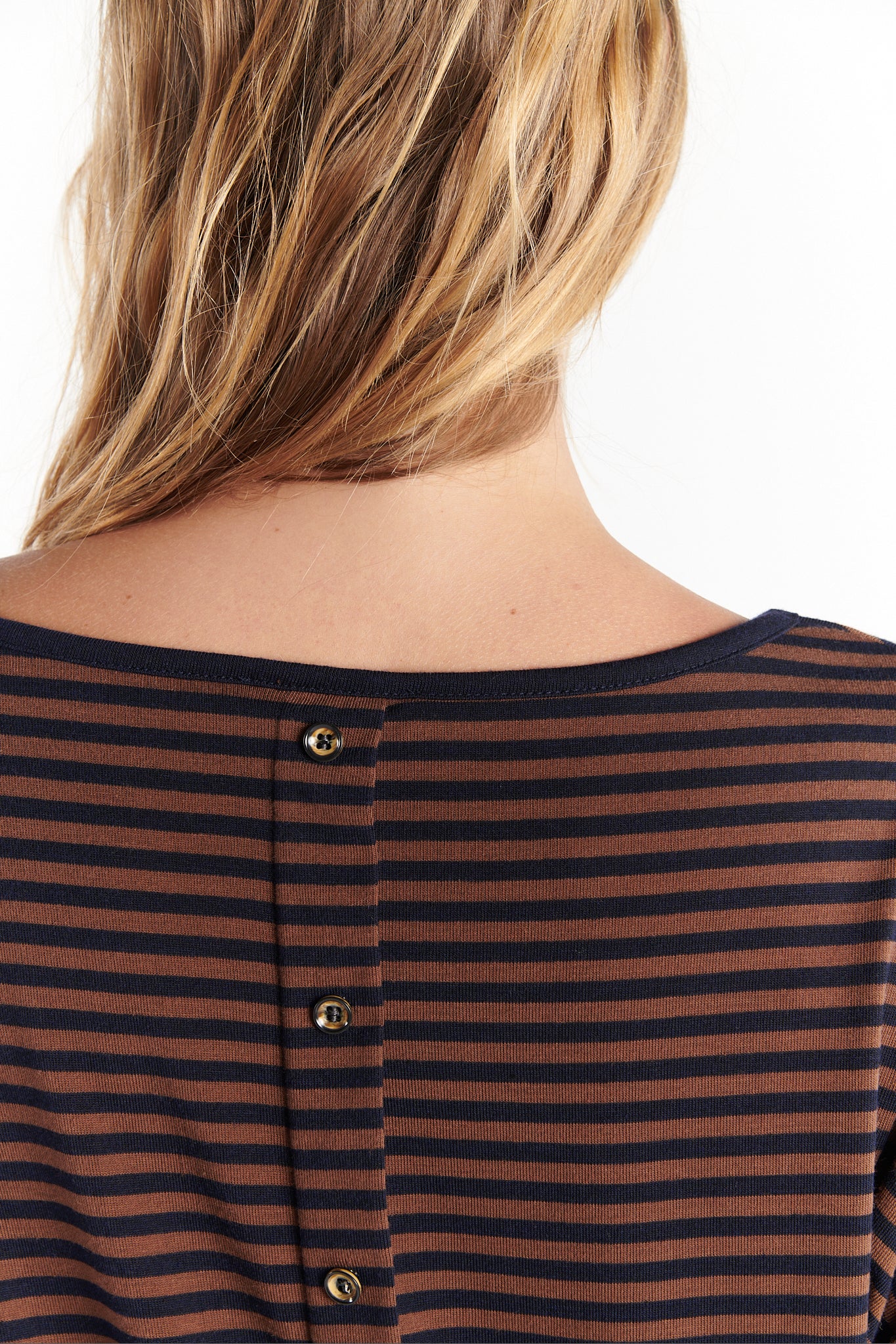 T-SHIRT BODHAN CHATAIGNE MARINE