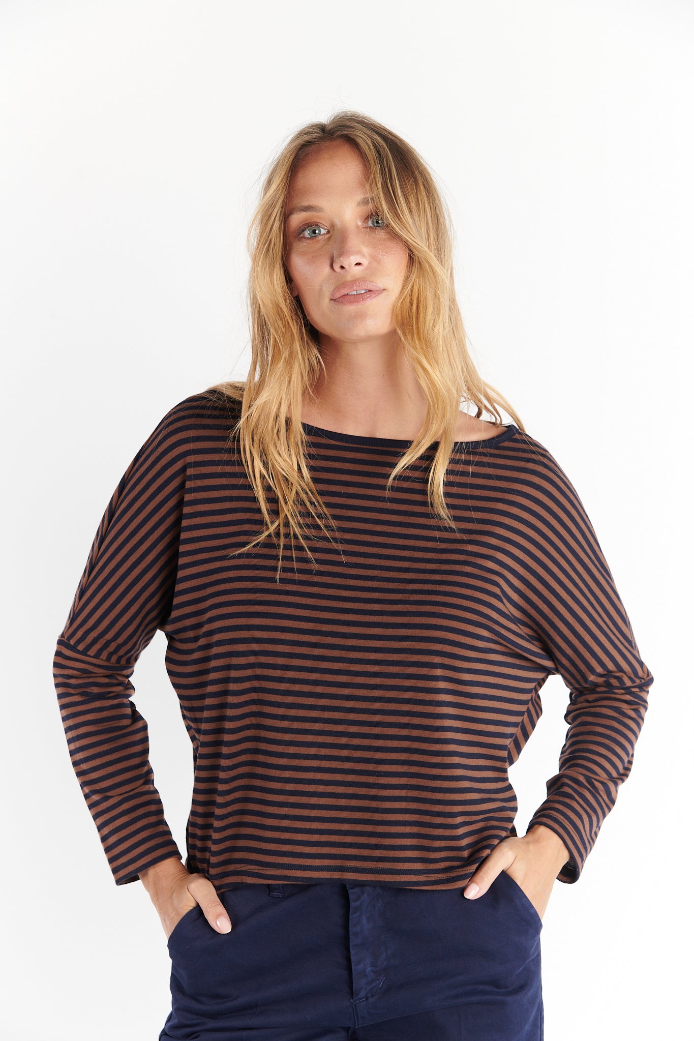 T-SHIRT BODHAN CHATAIGNE MARINE