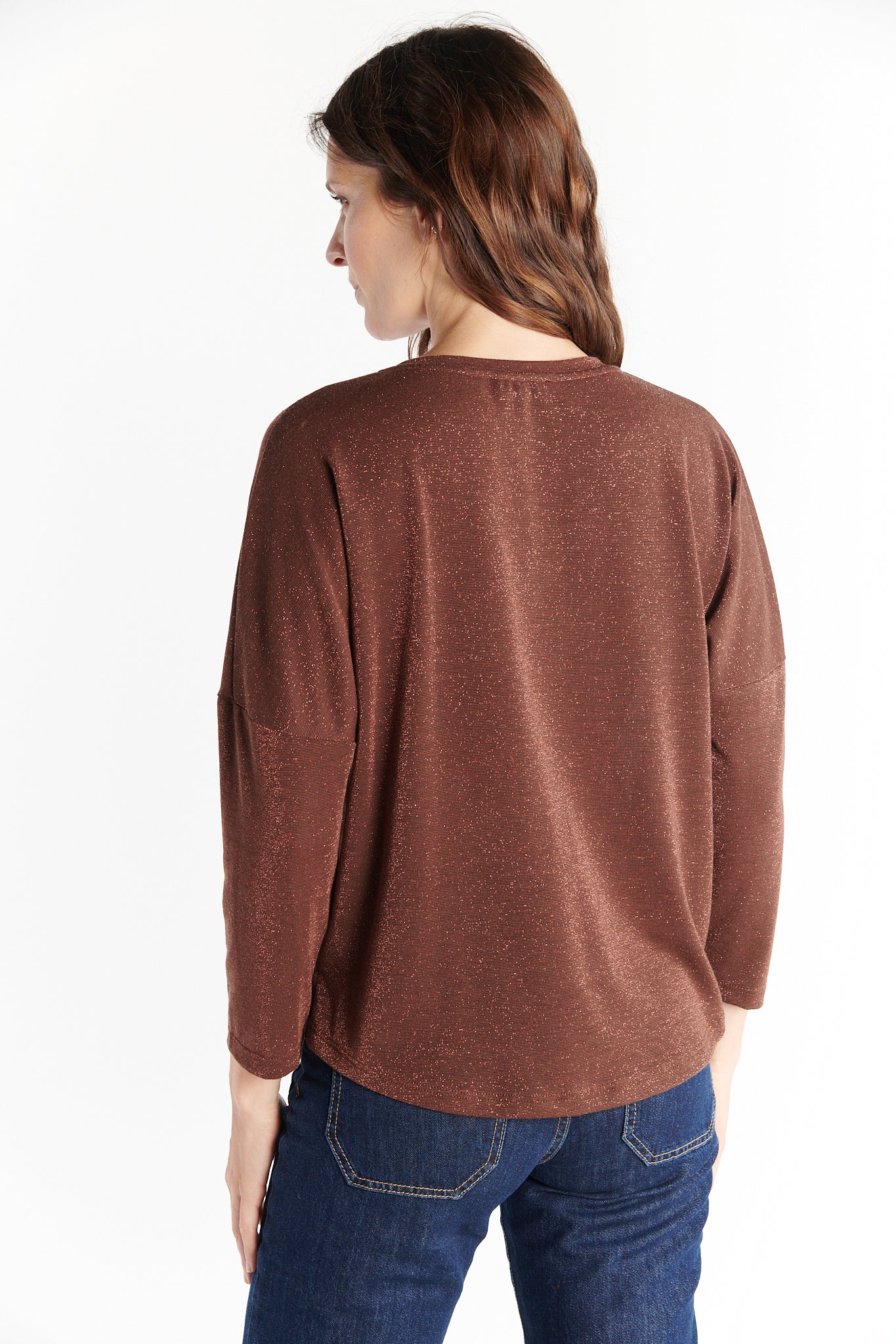 TOP AMPLE LUREX DAMIS CAPPUCCINO