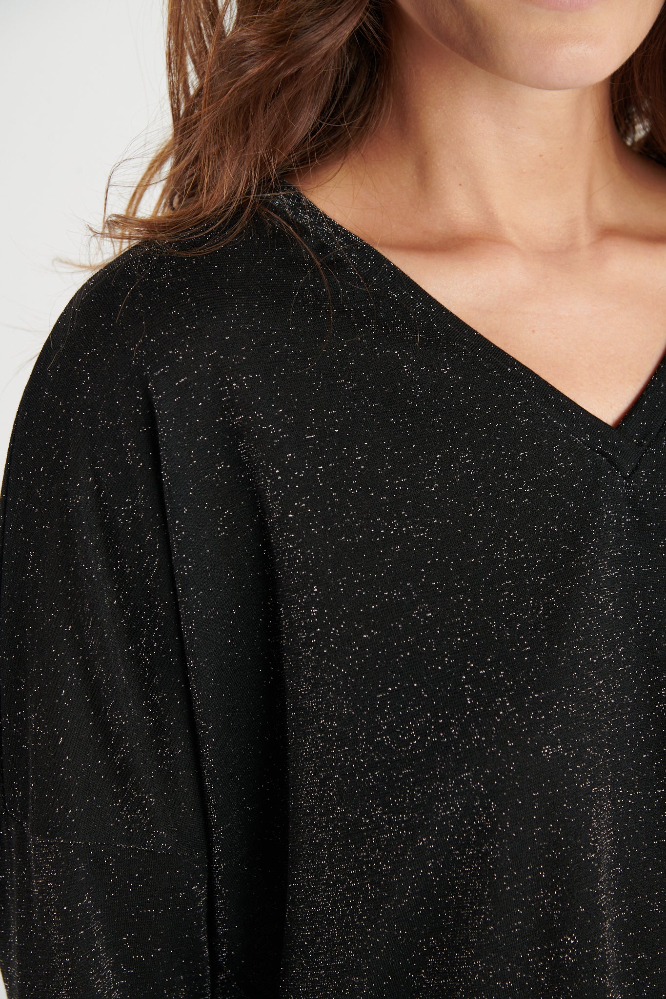 TOP AMPLE LUREX DAMIS NOIR