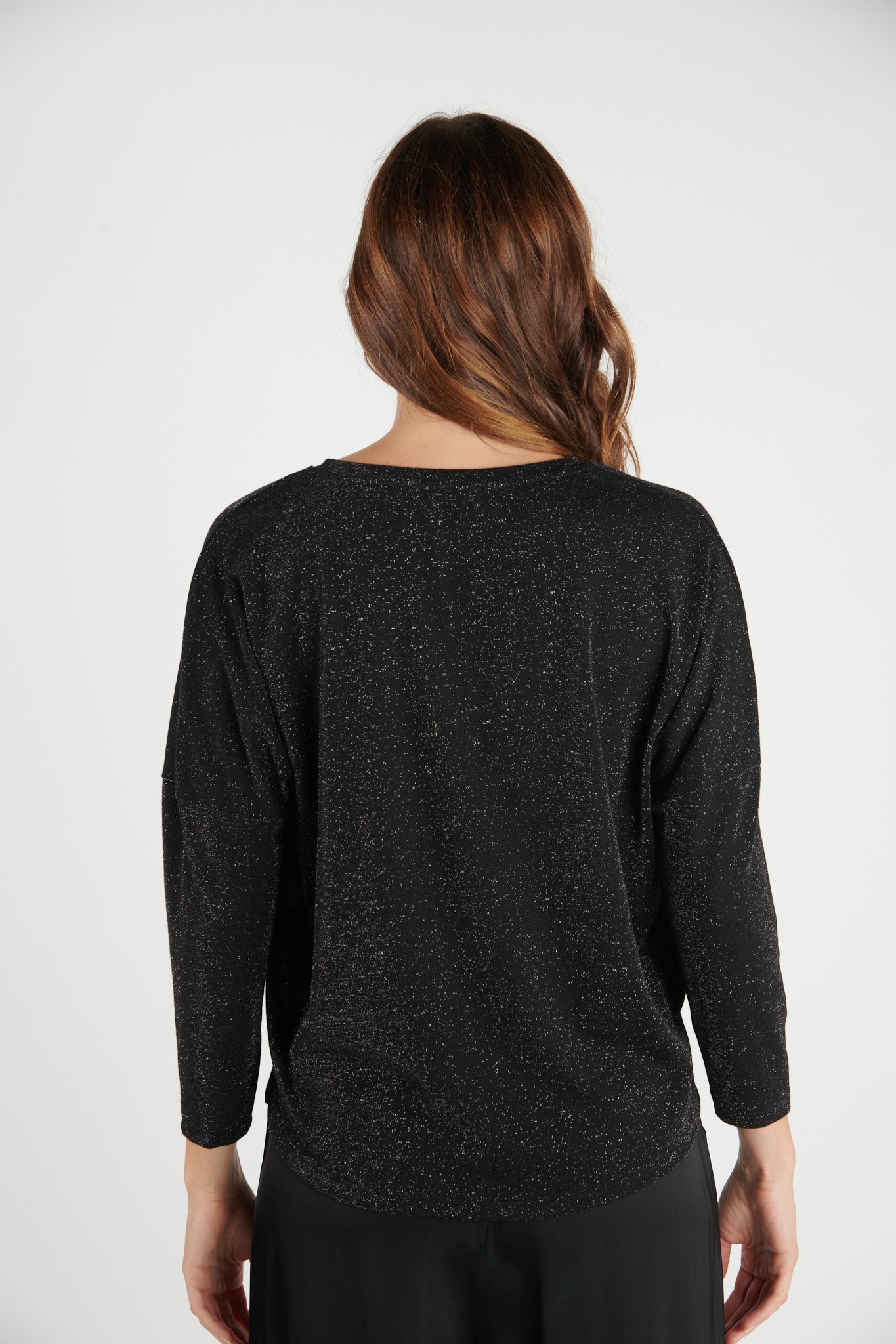 TOP AMPLE LUREX DAMIS NOIR