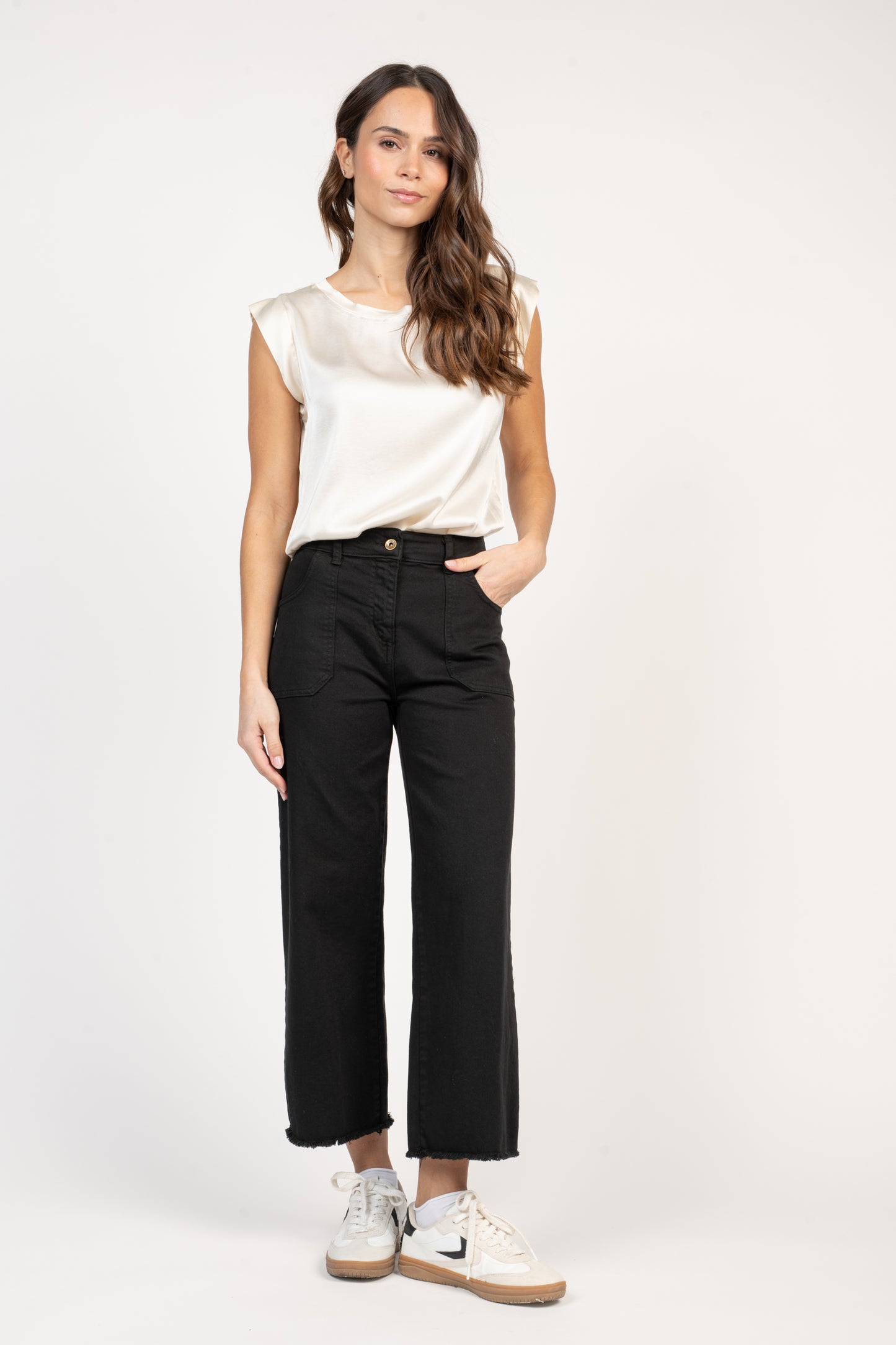 TOP SATINÉ ÉLISA ÉCRU