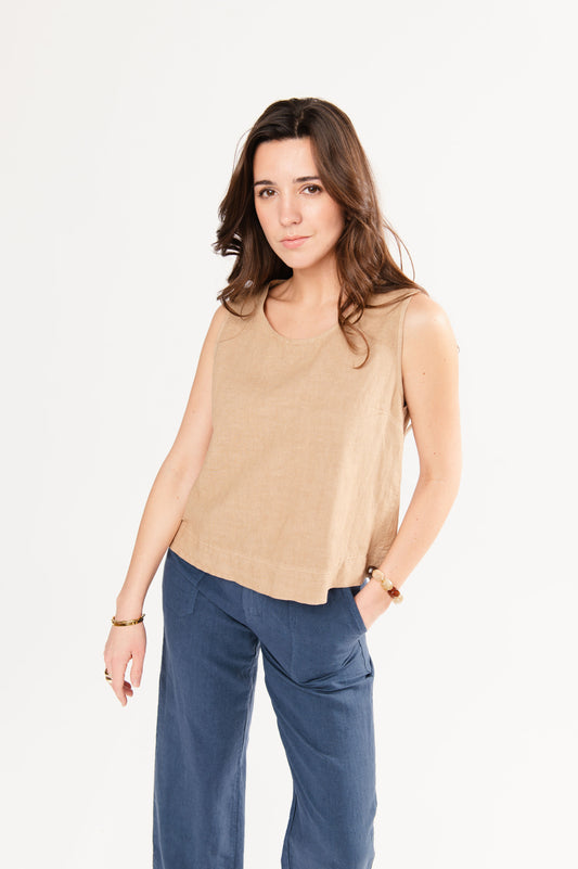 TOP EN LIN FLORENCIA BEIGE