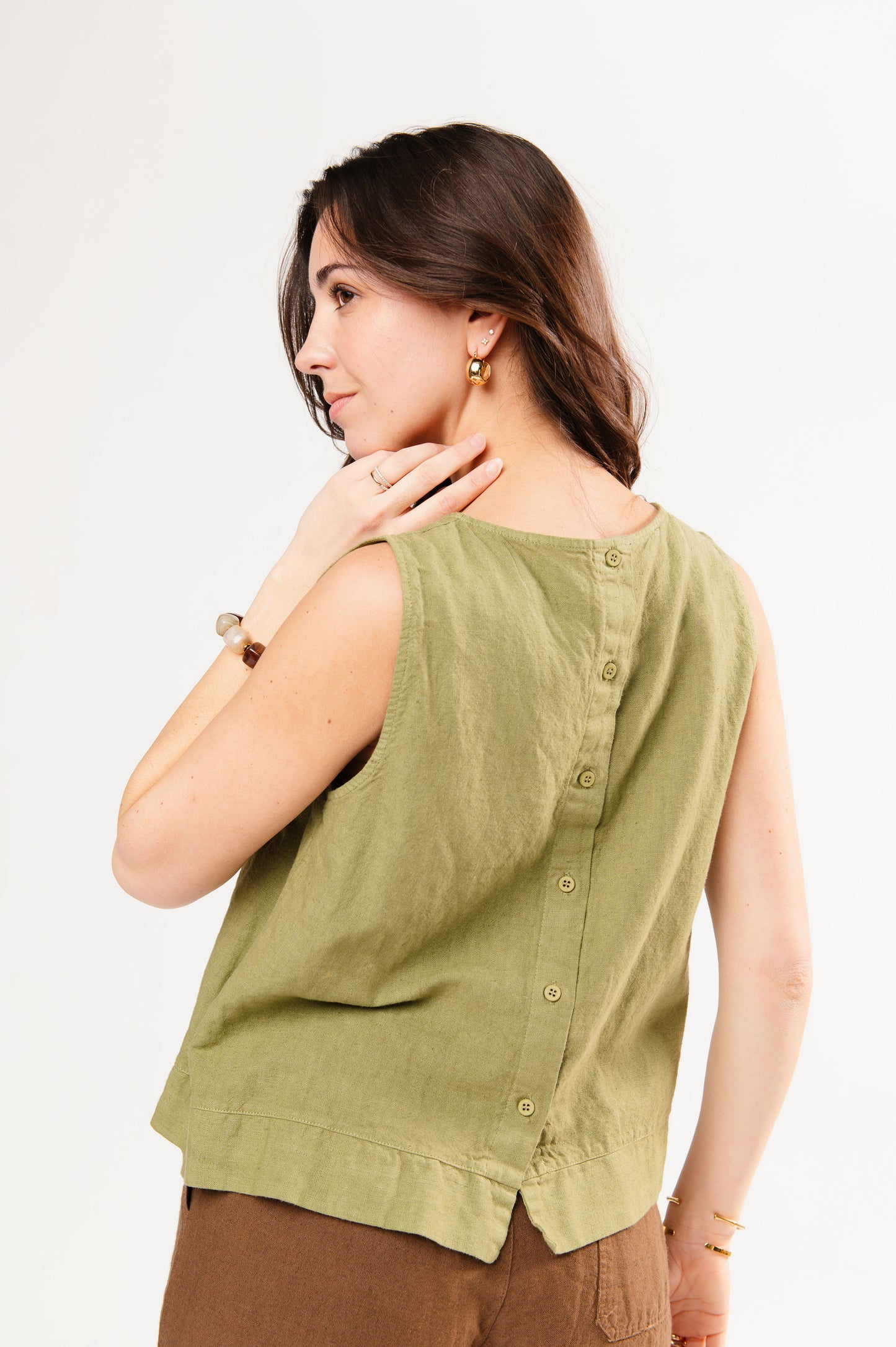 TOP EN LIN FLORENCIA VERT