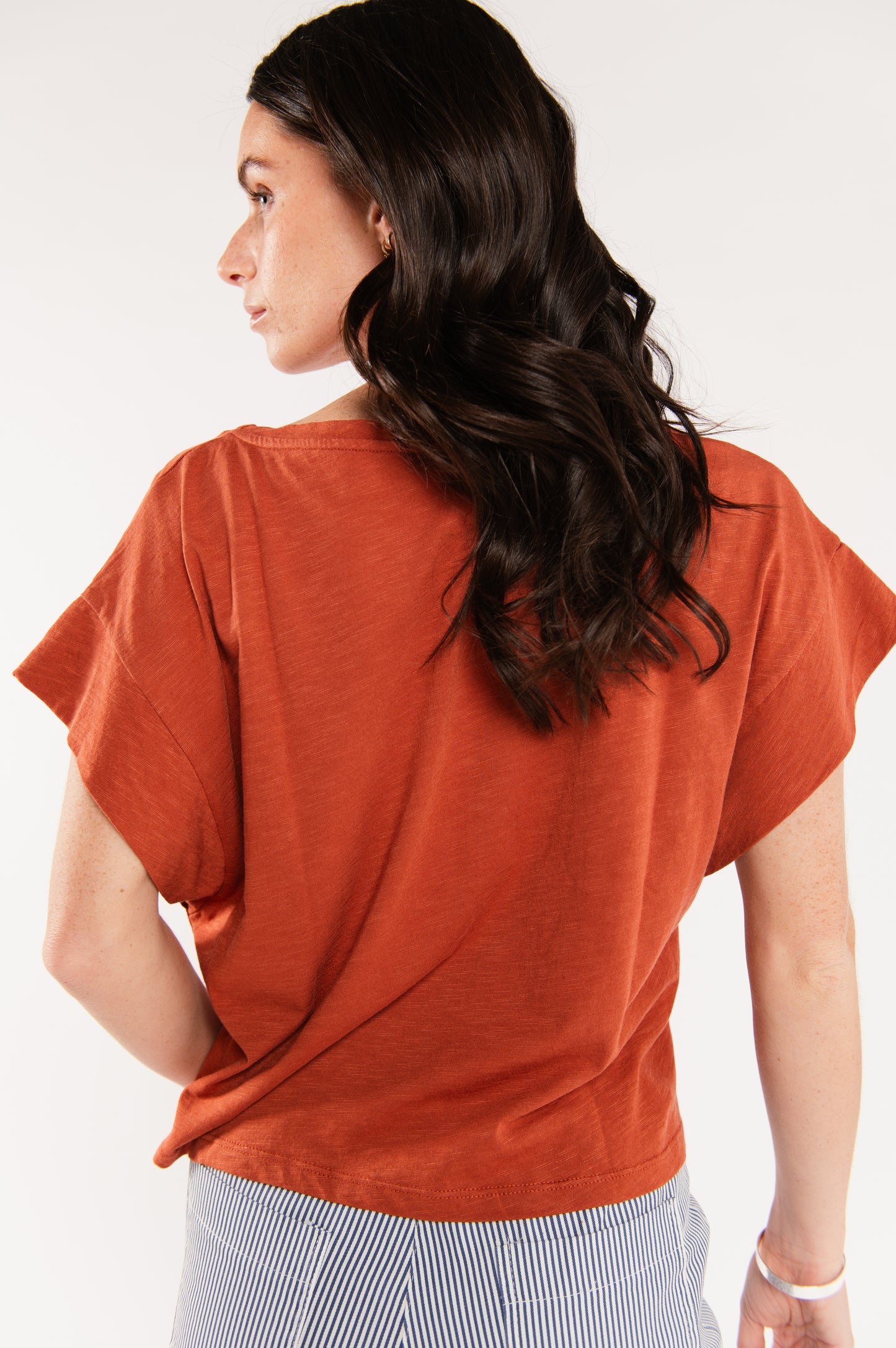 T-SHIRT AMPLE COTON MODAL ÉLÉNA PAPRIKA