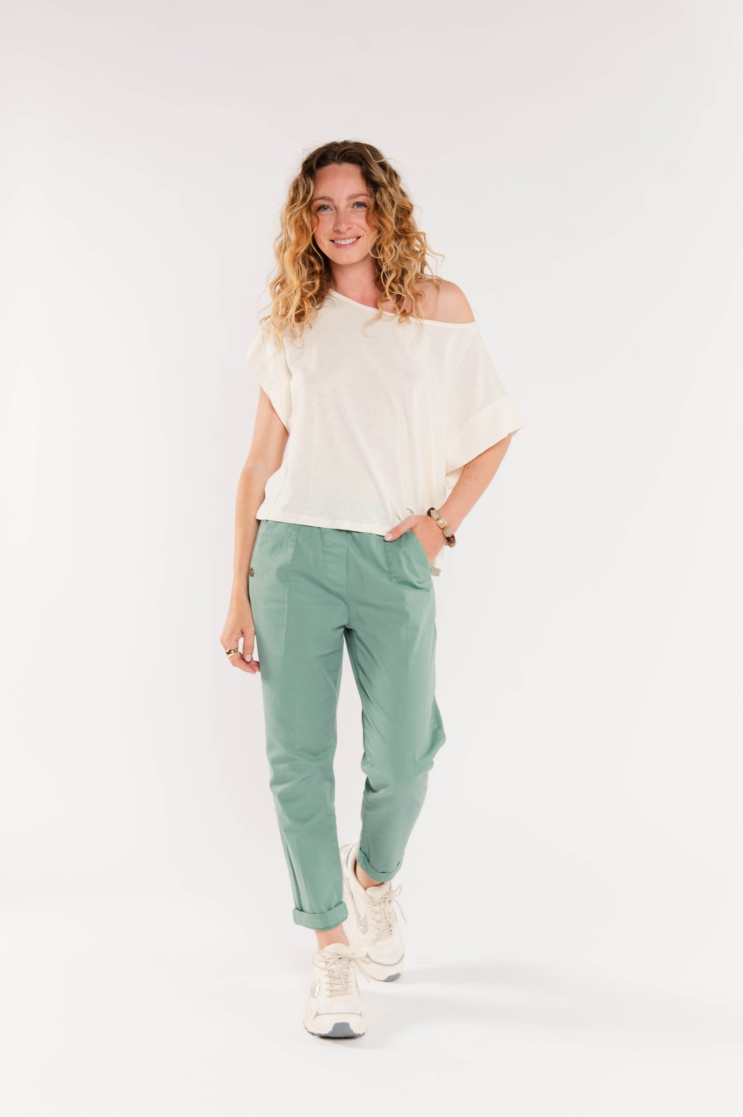 CHINO 7/8ÈME ELIOTT VERT D'EAU