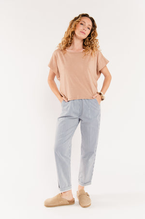 CHINO 7/8ÈME À RAYURES FARAH MARINE