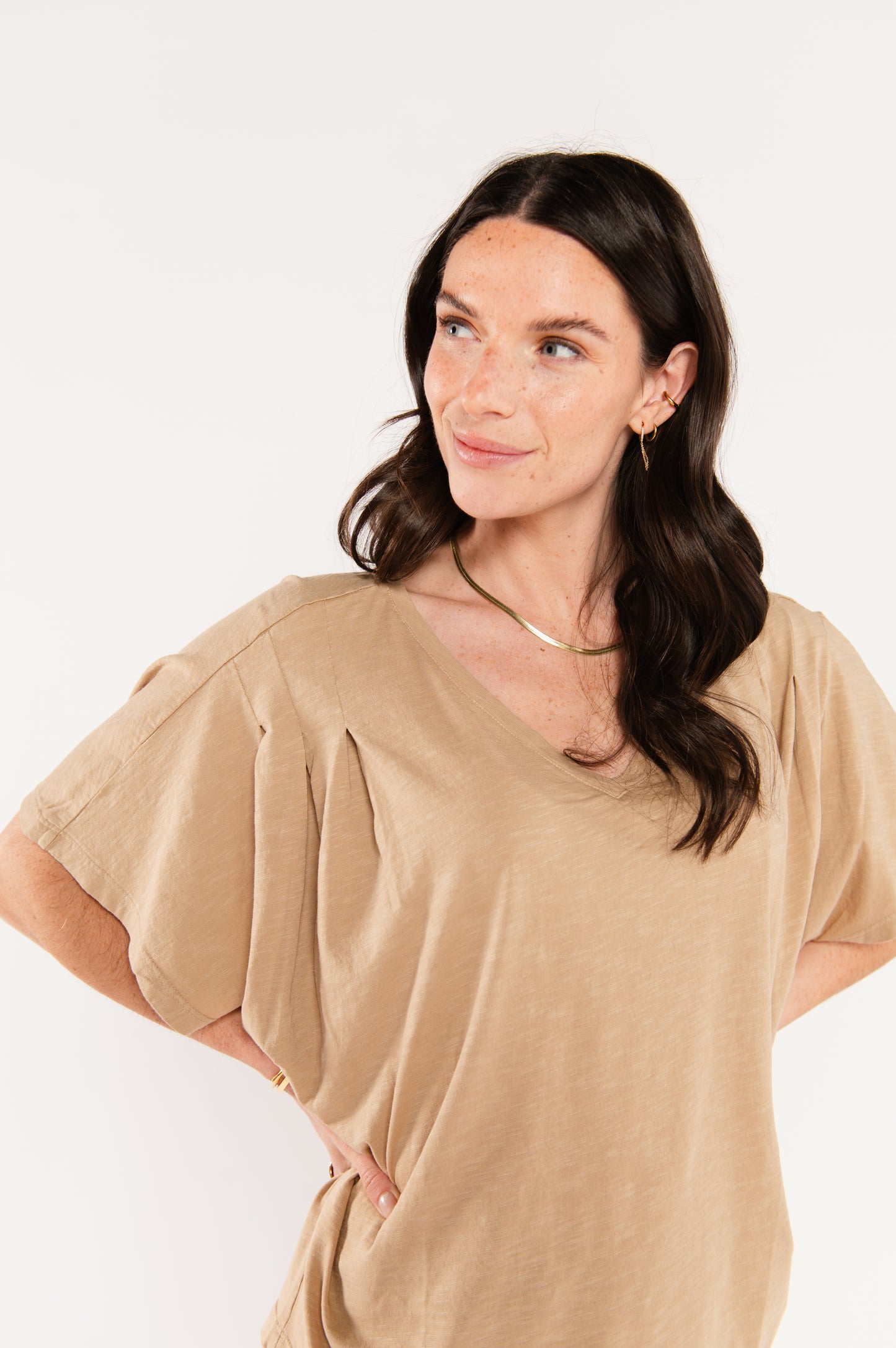 ÉDITH OVERSIZED TOP BEIGE