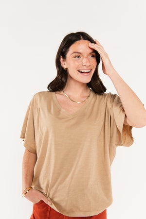 ÉDITH OVERSIZED TOP BEIGE