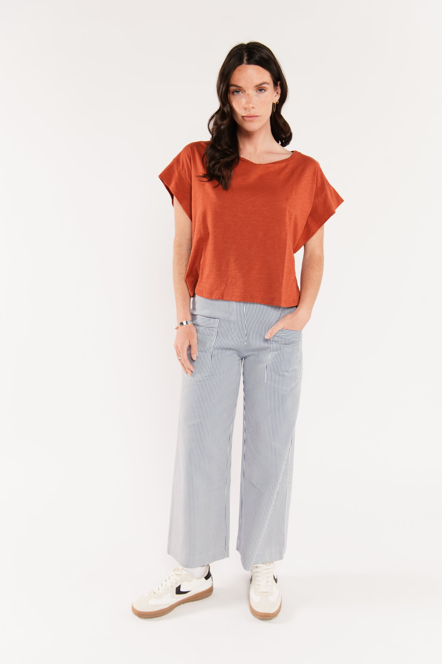 T-SHIRT AMPLE COTON MODAL ÉLÉNA PAPRIKA
