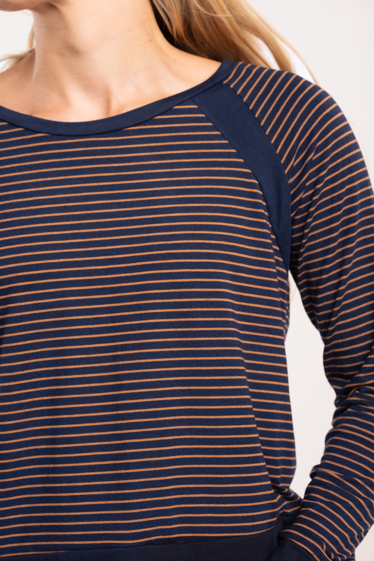 Top rayé bleu marine 