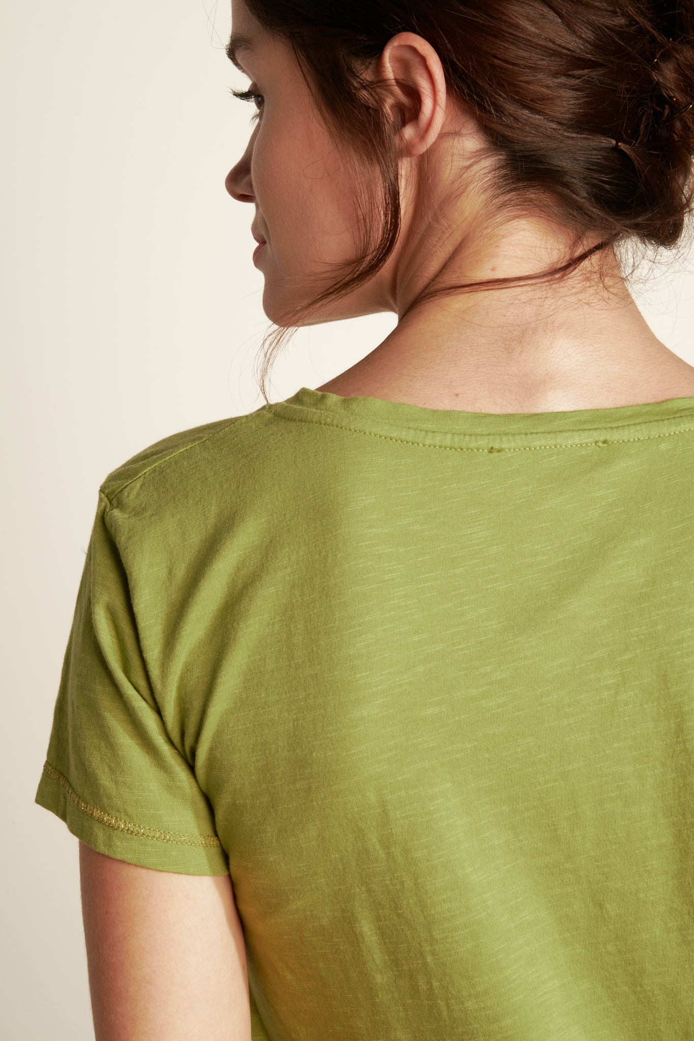 T-SHIRT ANDRE COTON MODAL PISTACHE