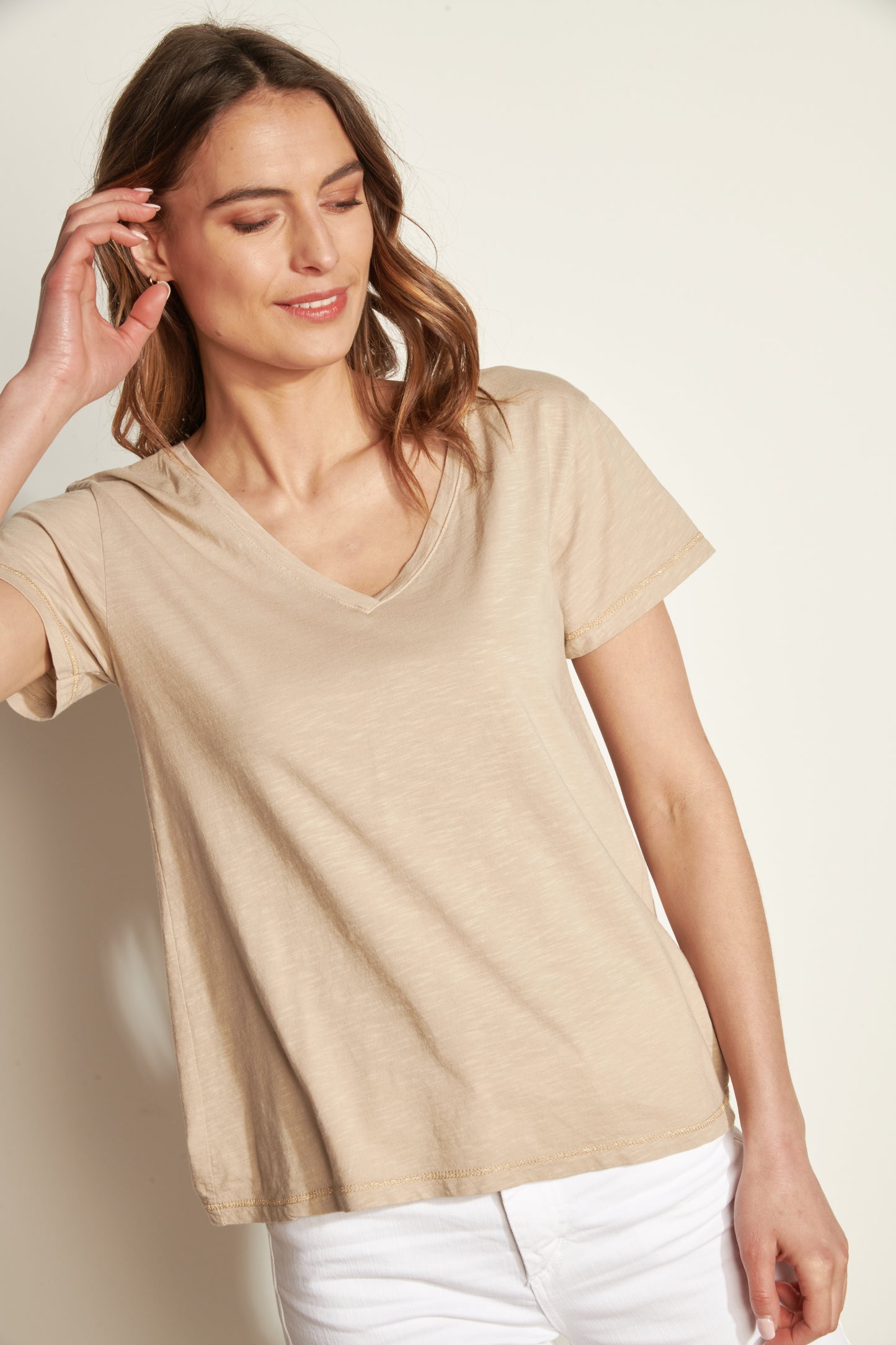 T-SHIRT ANDRE COTON MODAL SABLE