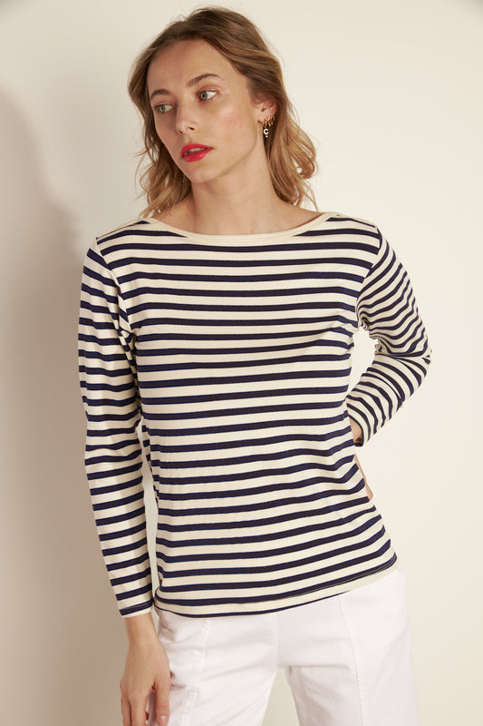 LONG-SLEEVED T-SHIRT MARINIERE AUREL MARINE