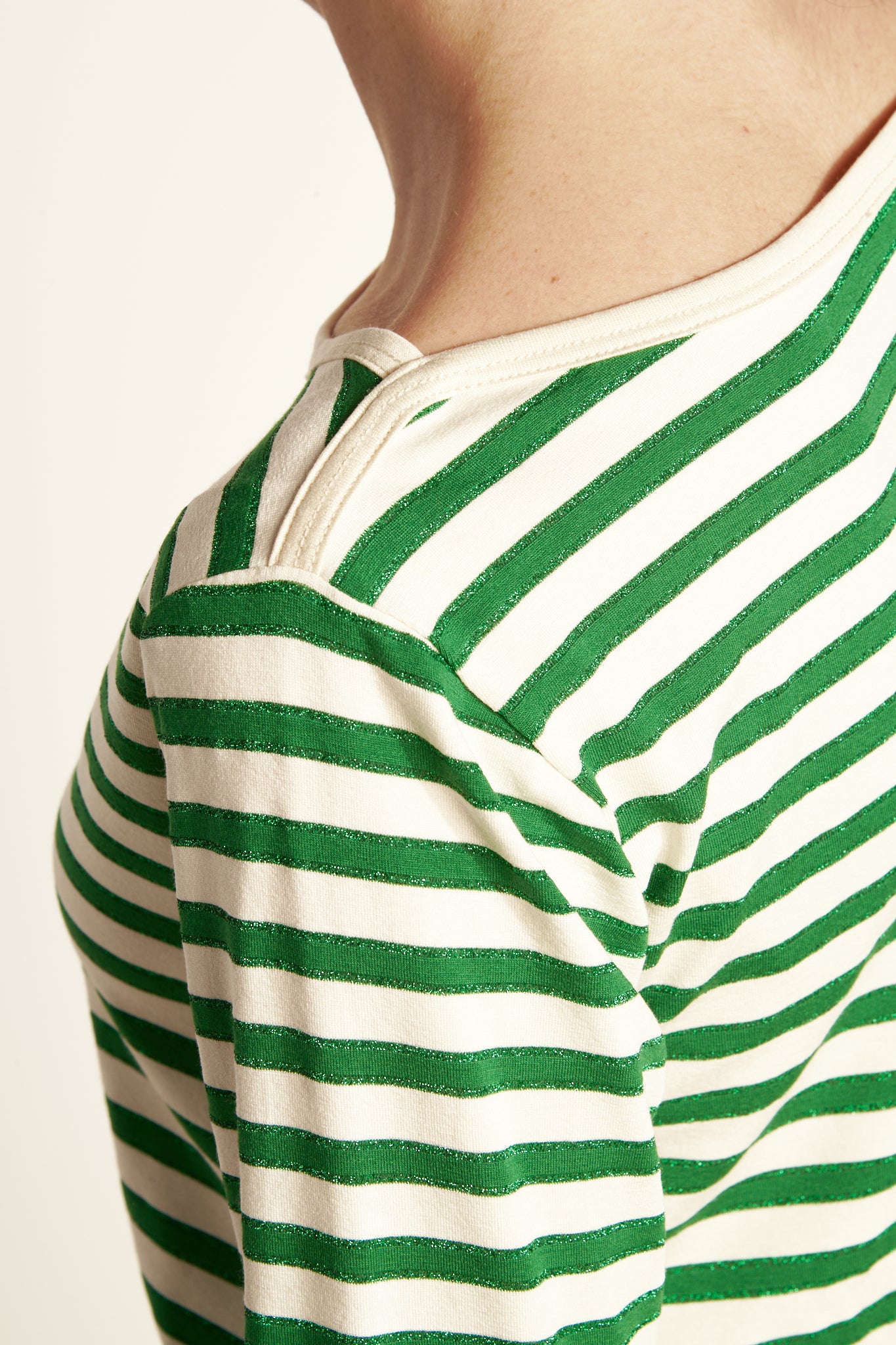 LONG-SLEEVED T-SHIRT MARINIÈRE AUREL GREEN