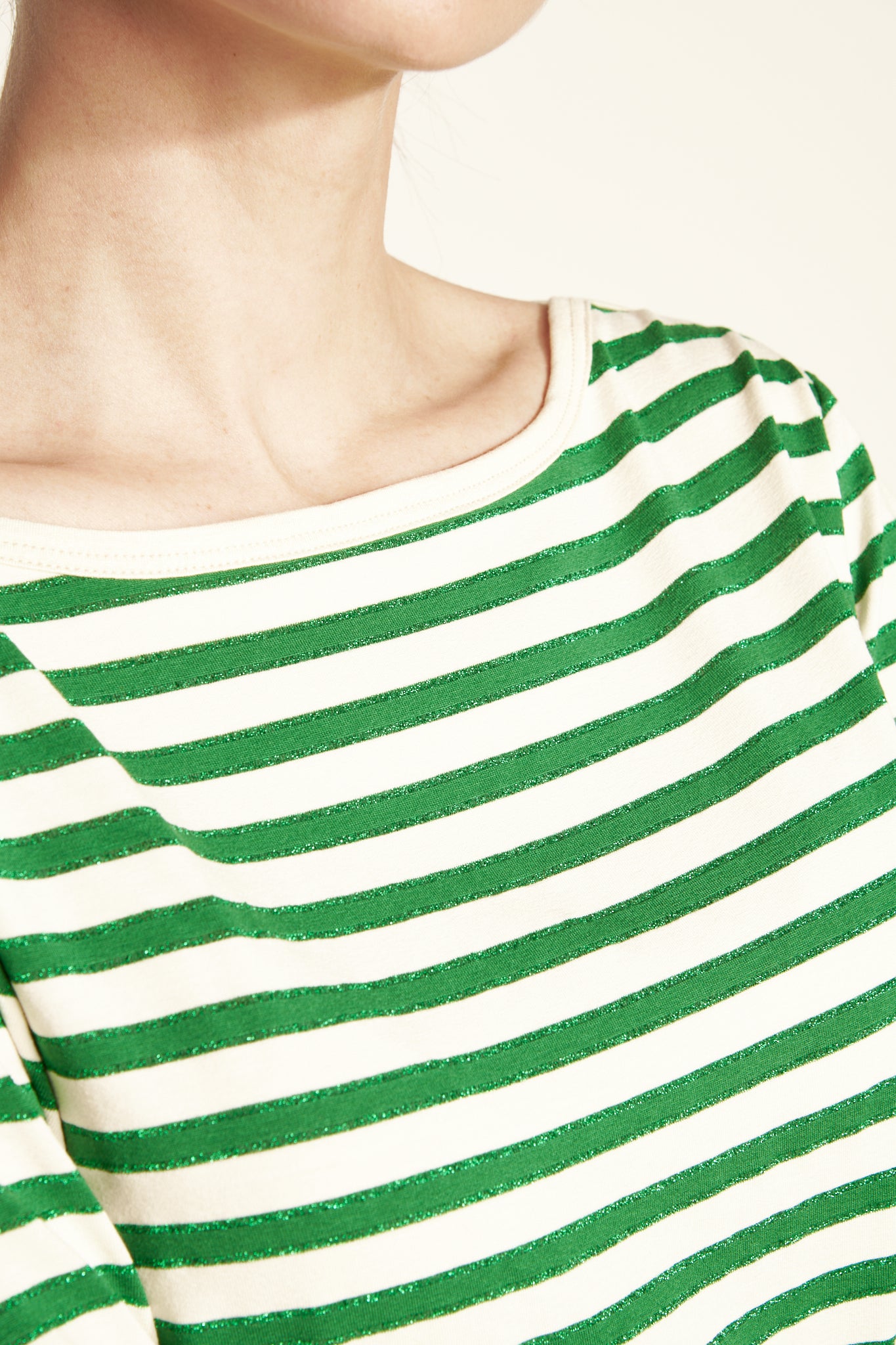 LONG-SLEEVED T-SHIRT MARINIÈRE AUREL GREEN