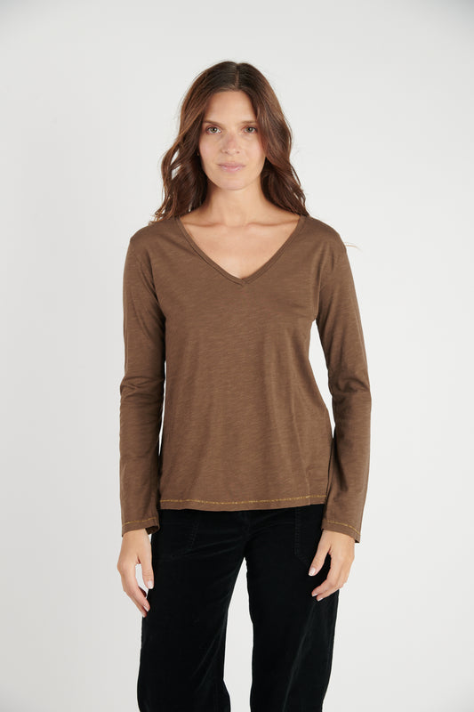 T-SHIRT DARNELL COTON MODAL EXPRESSO