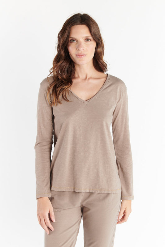 T-SHIRT DARNELL COTON MODAL TAUPE