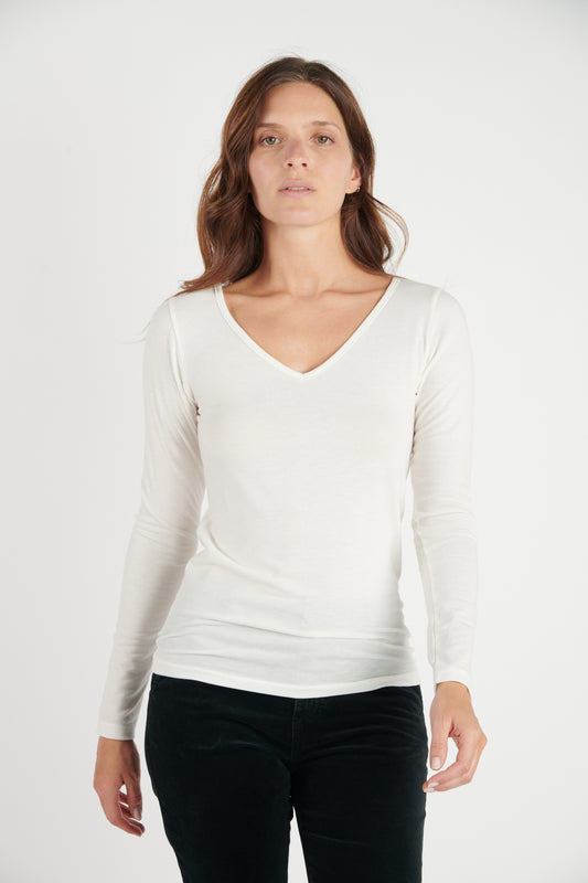 T-SHIRT COL V DRISSIA CRAIE