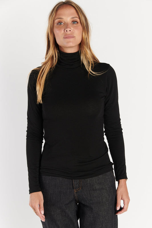 TOP COL ROULÉ DALIS NOIR