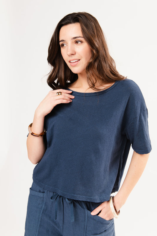 T-SHIRT AMPLE FILIPPO BLEU