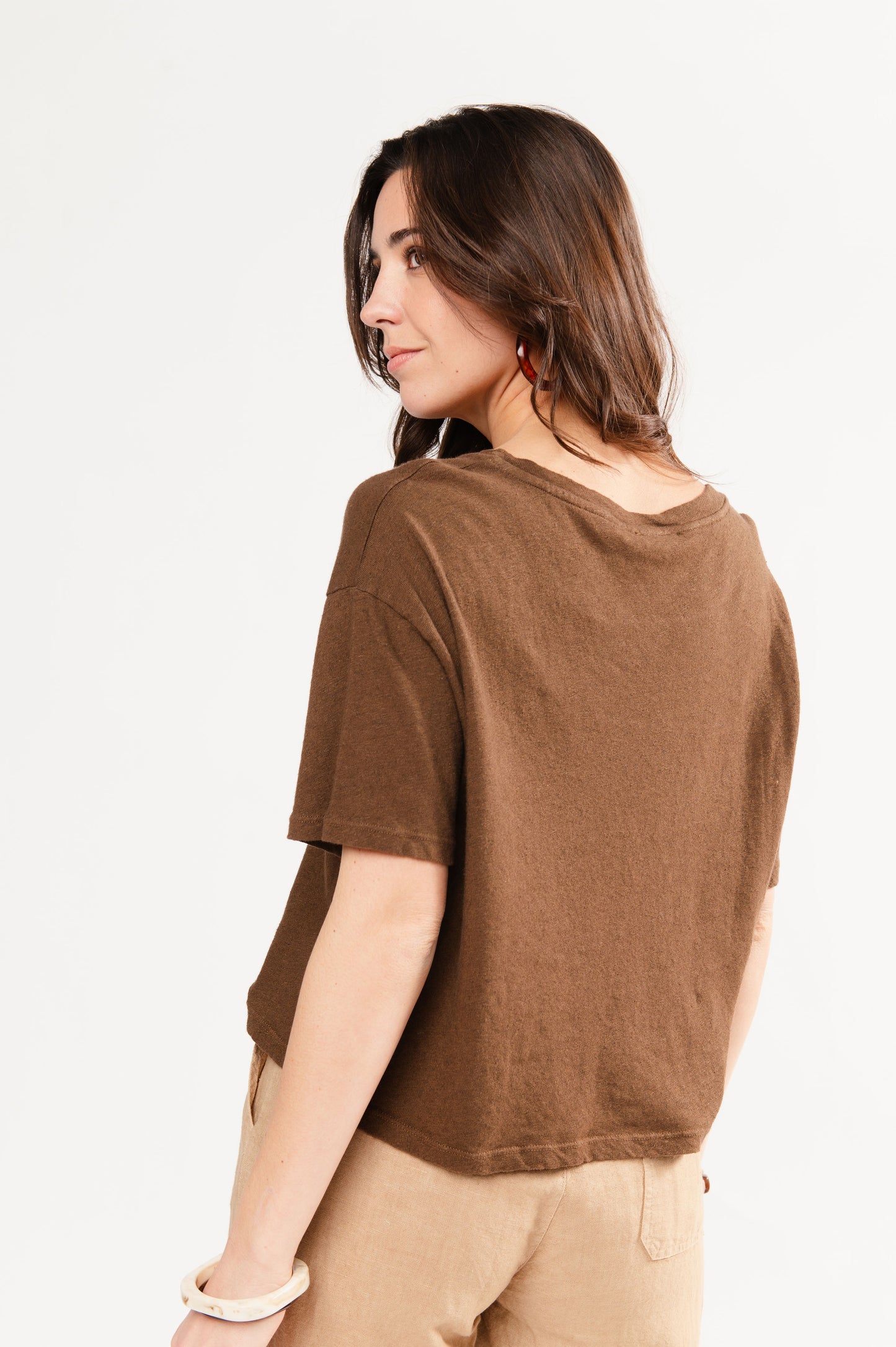 T-SHIRT AMPLE FILIPPO MARRON