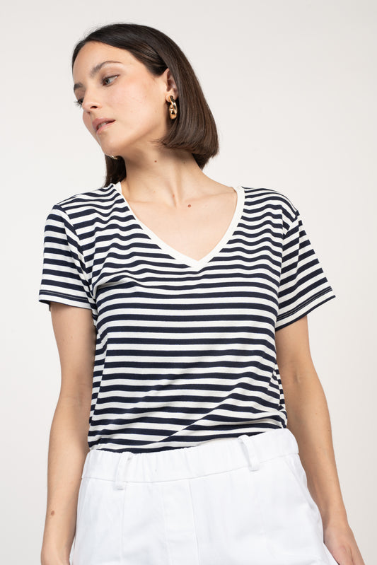 T-SHIRT MARINIÈRE FRÉDÉRIC MARINE