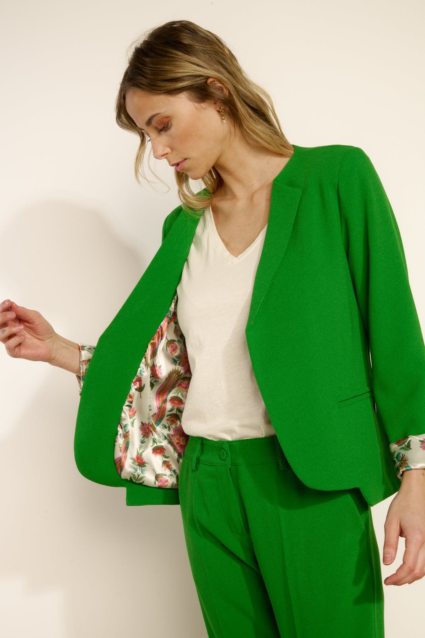 BLAZER CINTRÉ ARIANE VERT